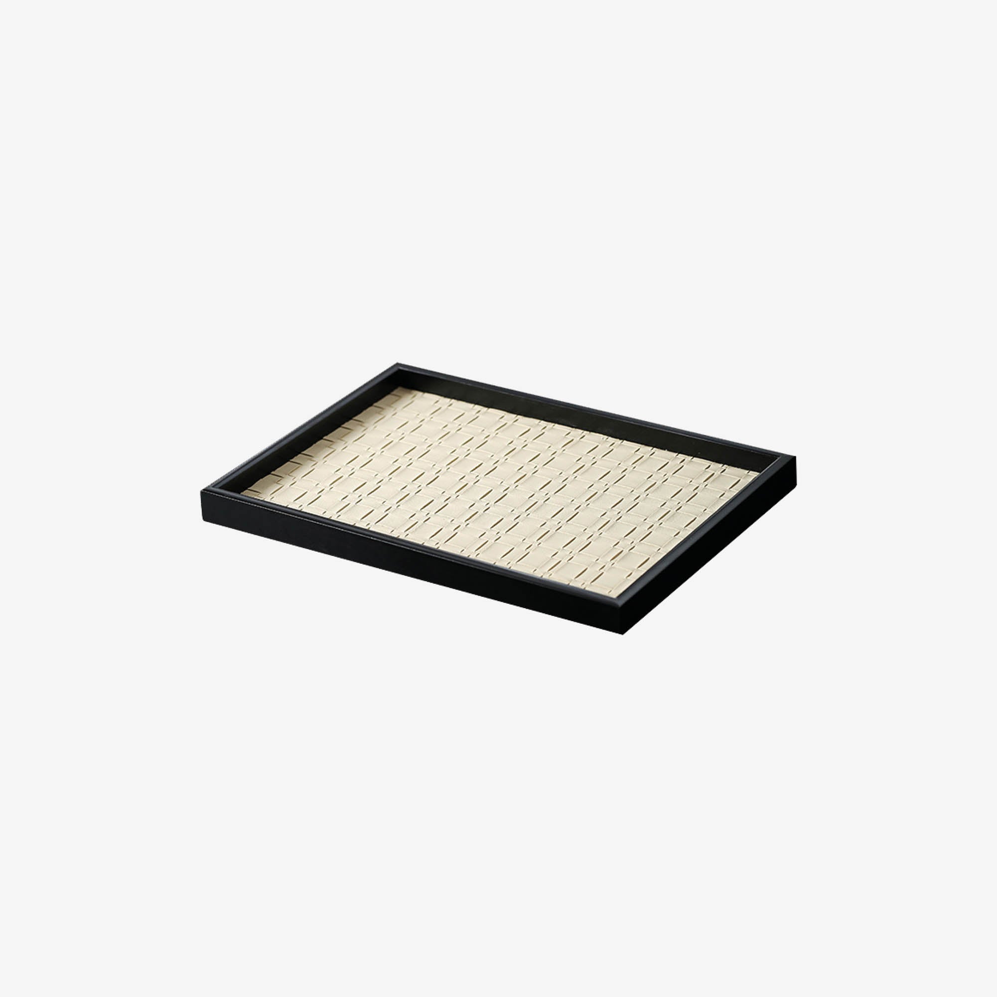Rectangular Weave Leather Tray