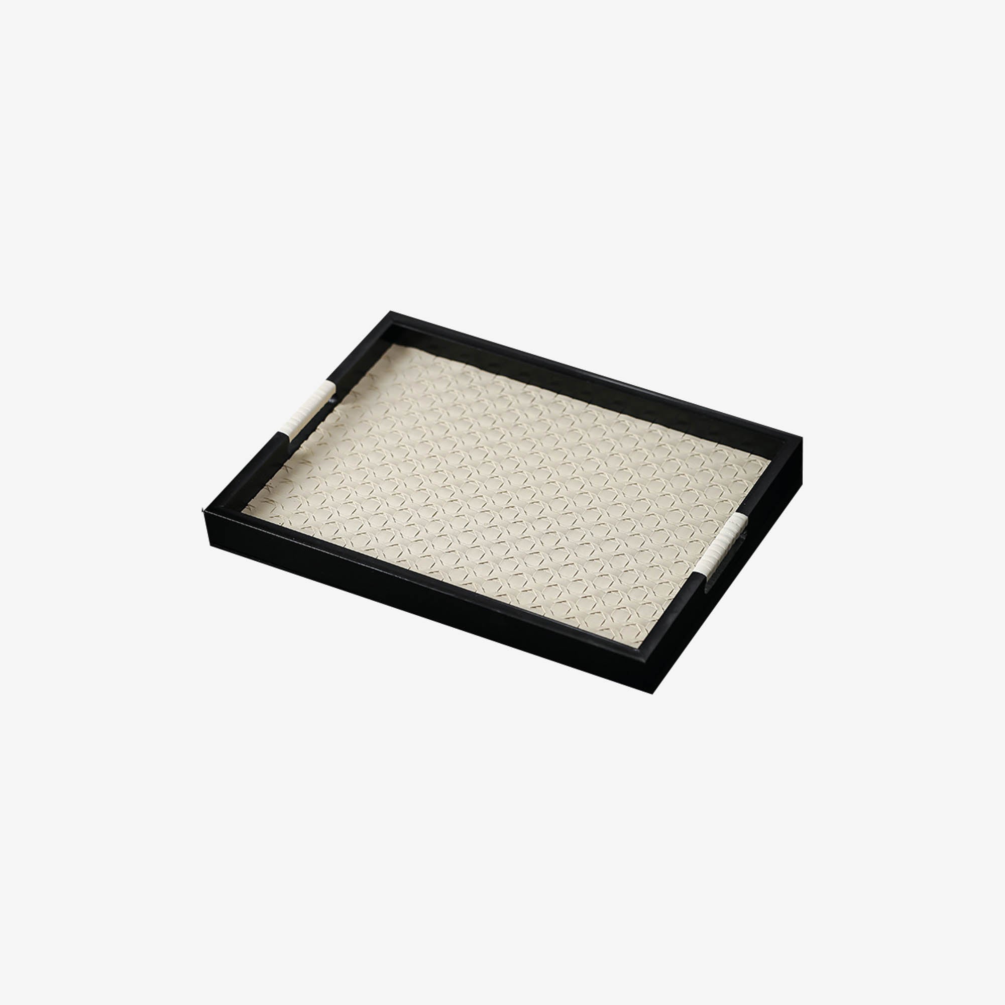 Rectangular Weave Leather Tray