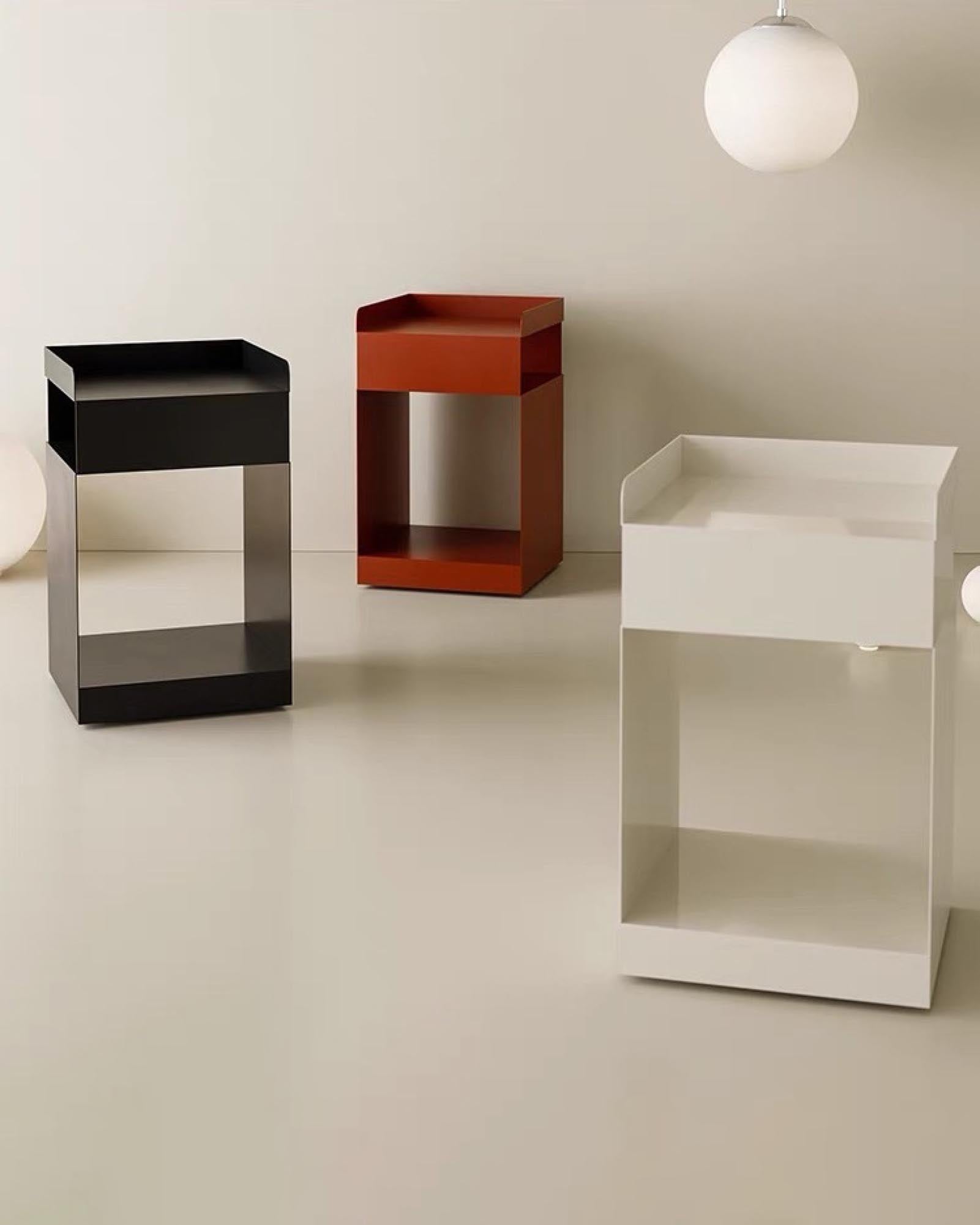 Cube Side Cabinet with Wheels