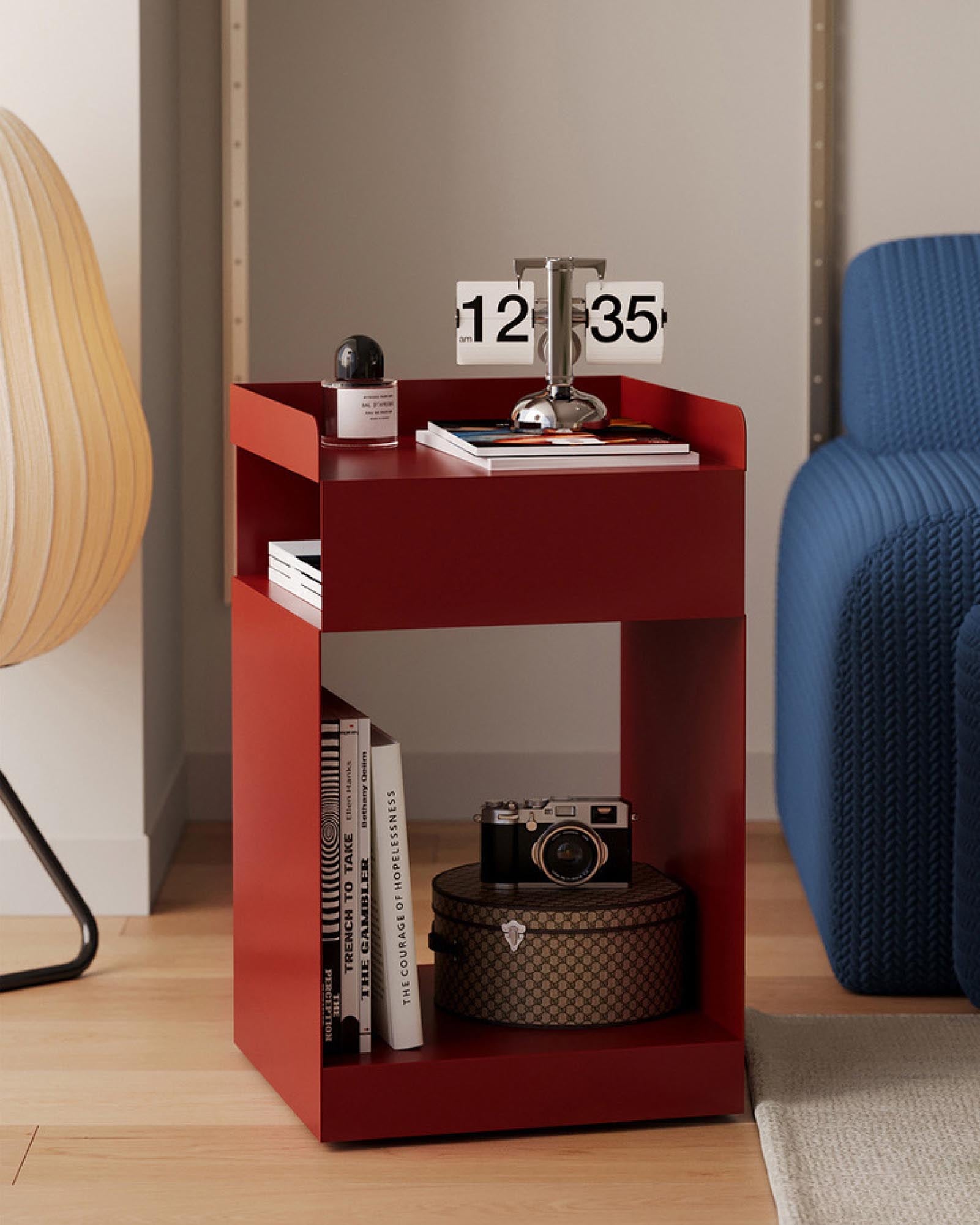 Cube Side Cabinet with Wheels