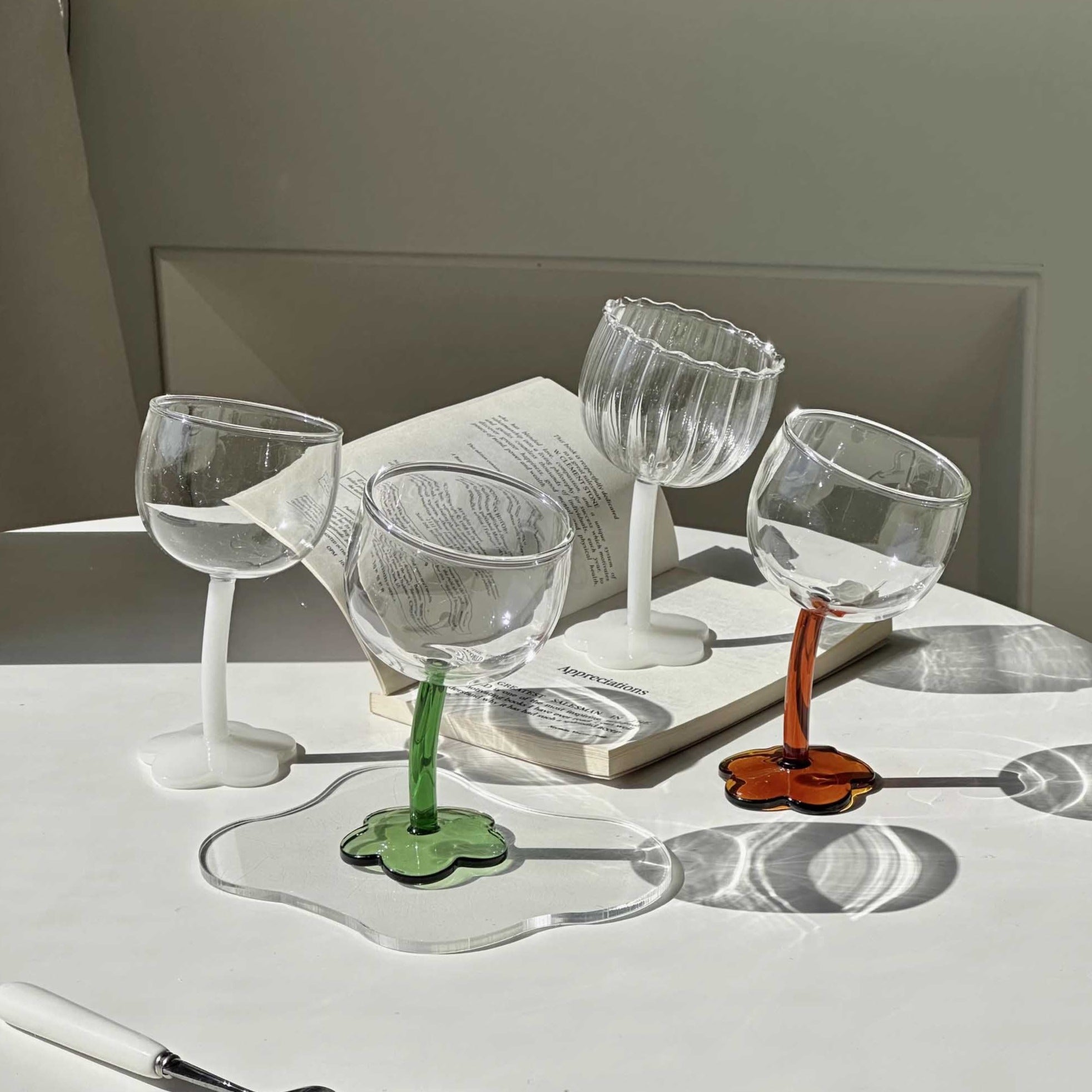 Wilted Flower Glass Cup