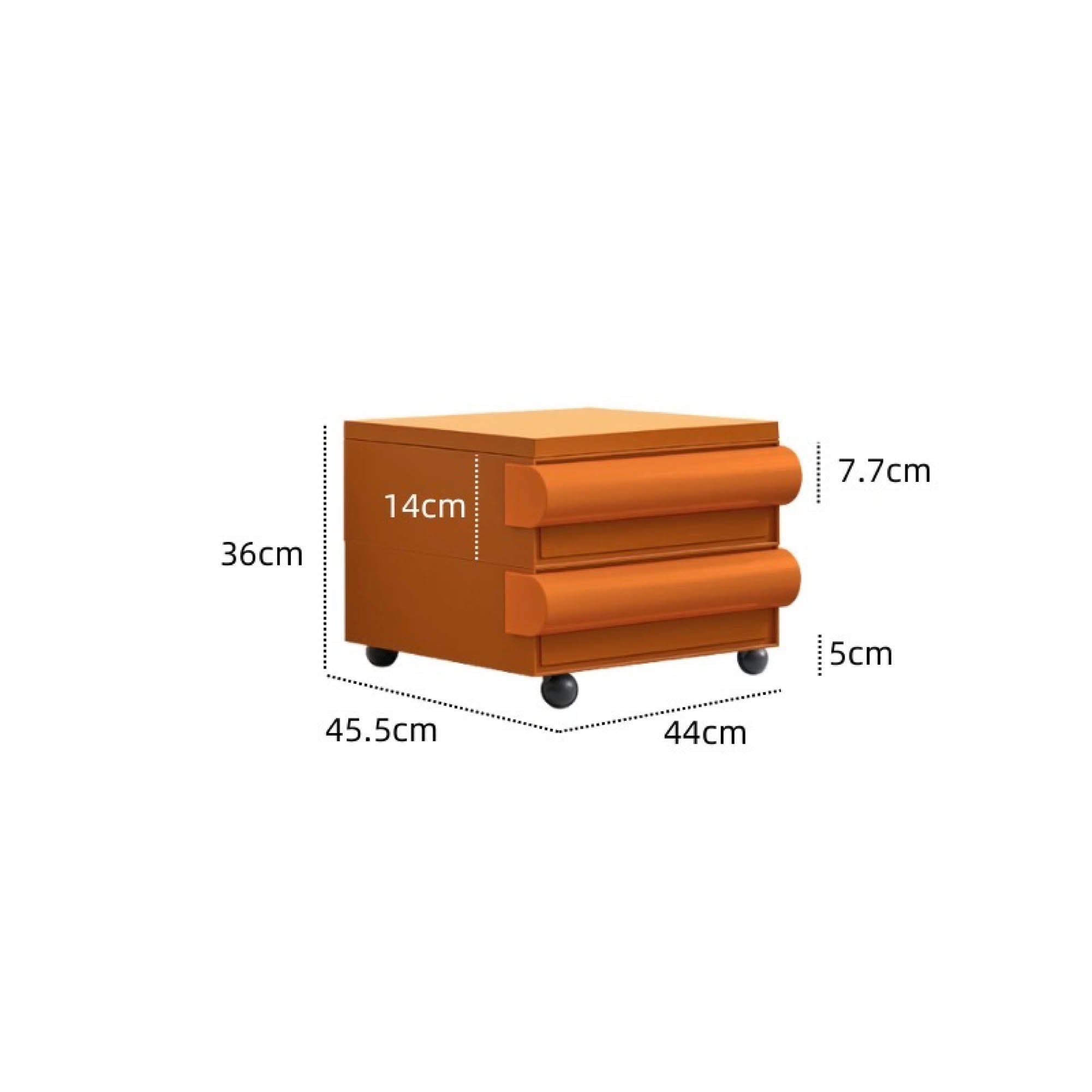 MONDO Mobile Storage Cabinet with Wheels (2 Tier)
