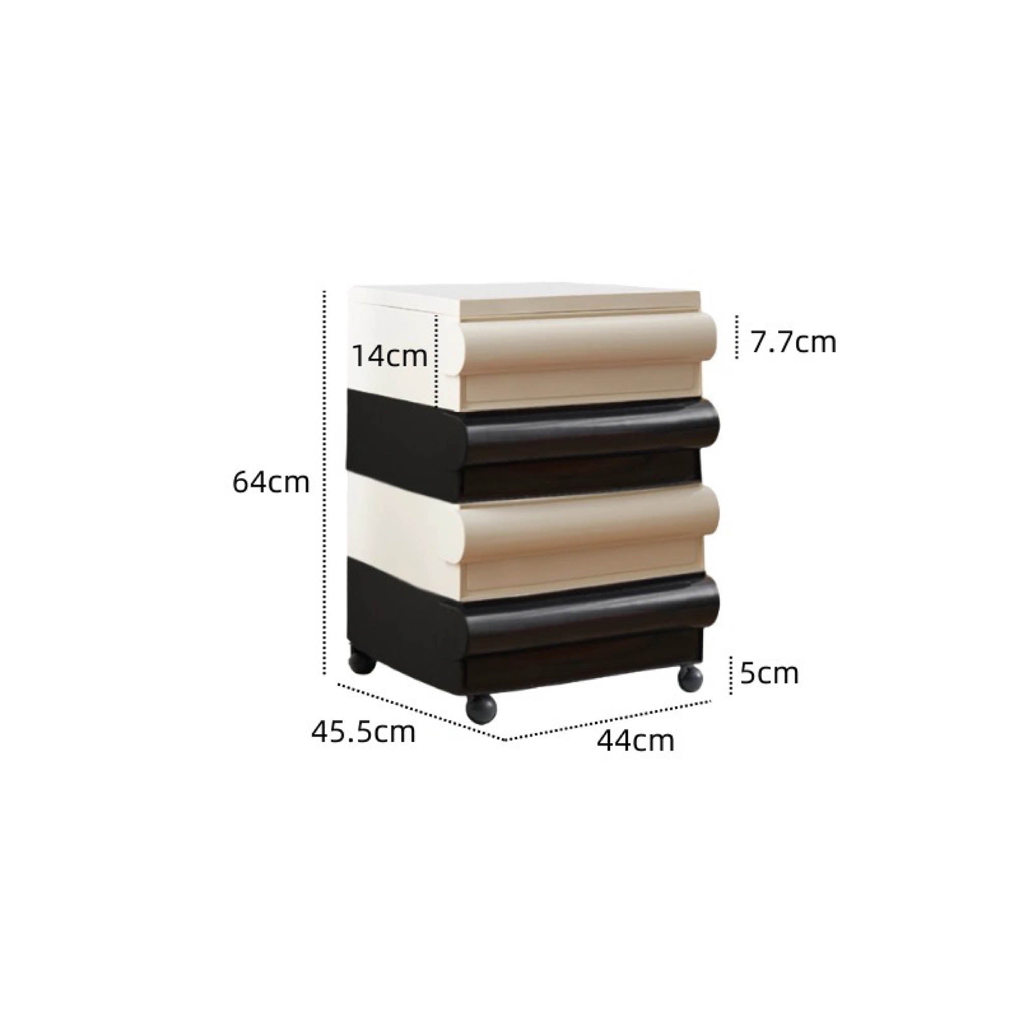 MONDO Mobile Storage Cabinet with Wheels (4 Tier)