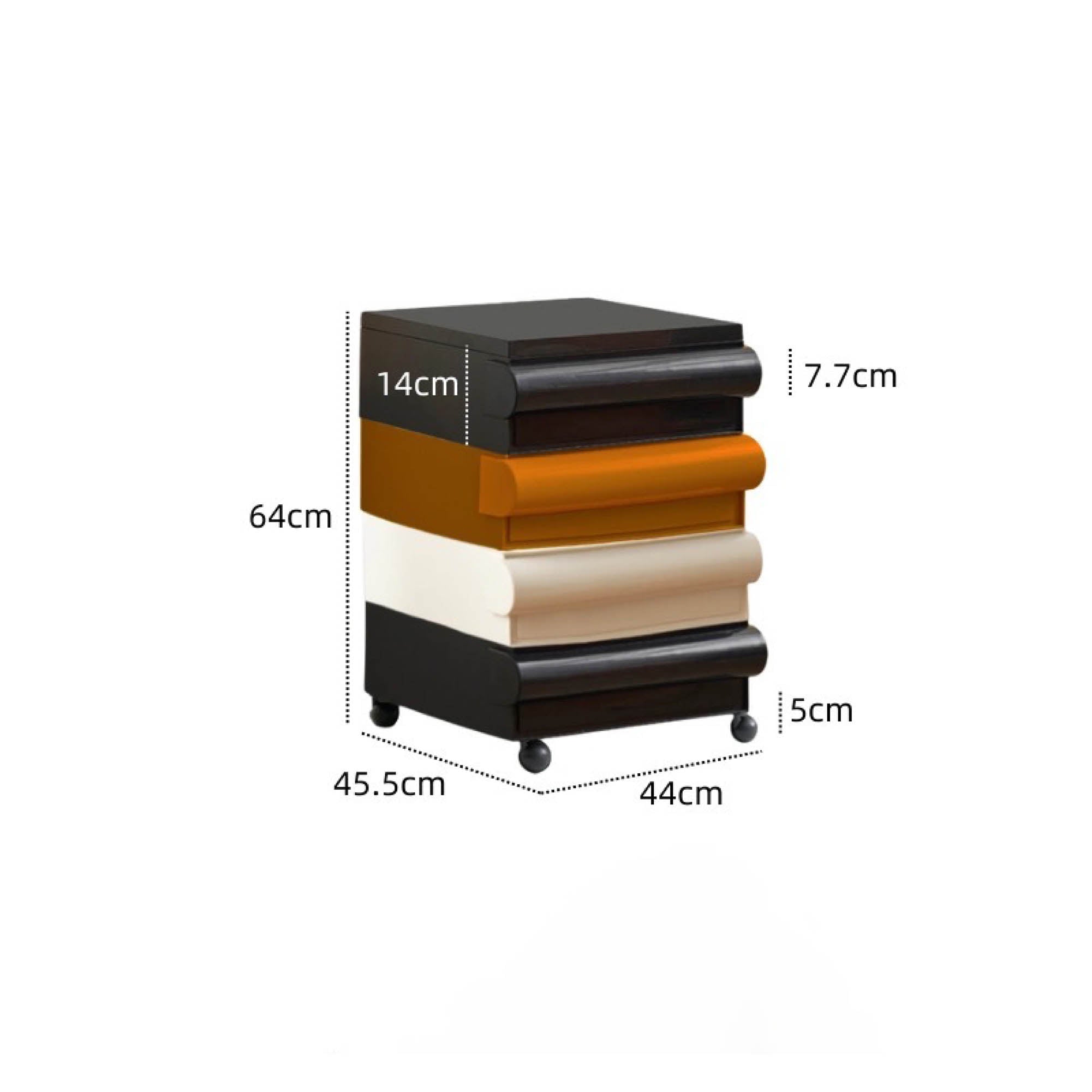 MONDO Mobile Storage Cabinet with Wheels (4 Tier)