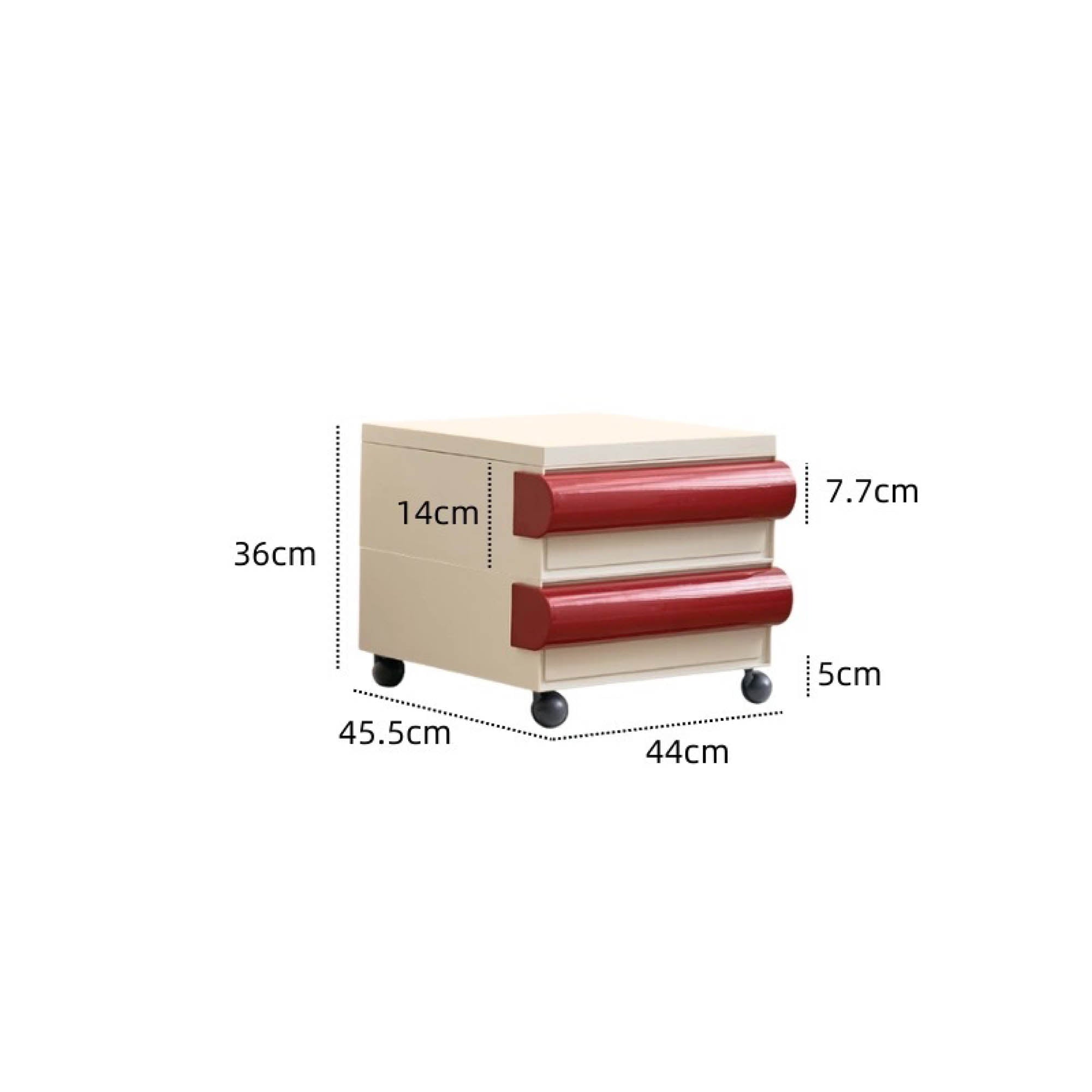 MONDO Mobile Storage Cabinet with Wheels (2 Tier)