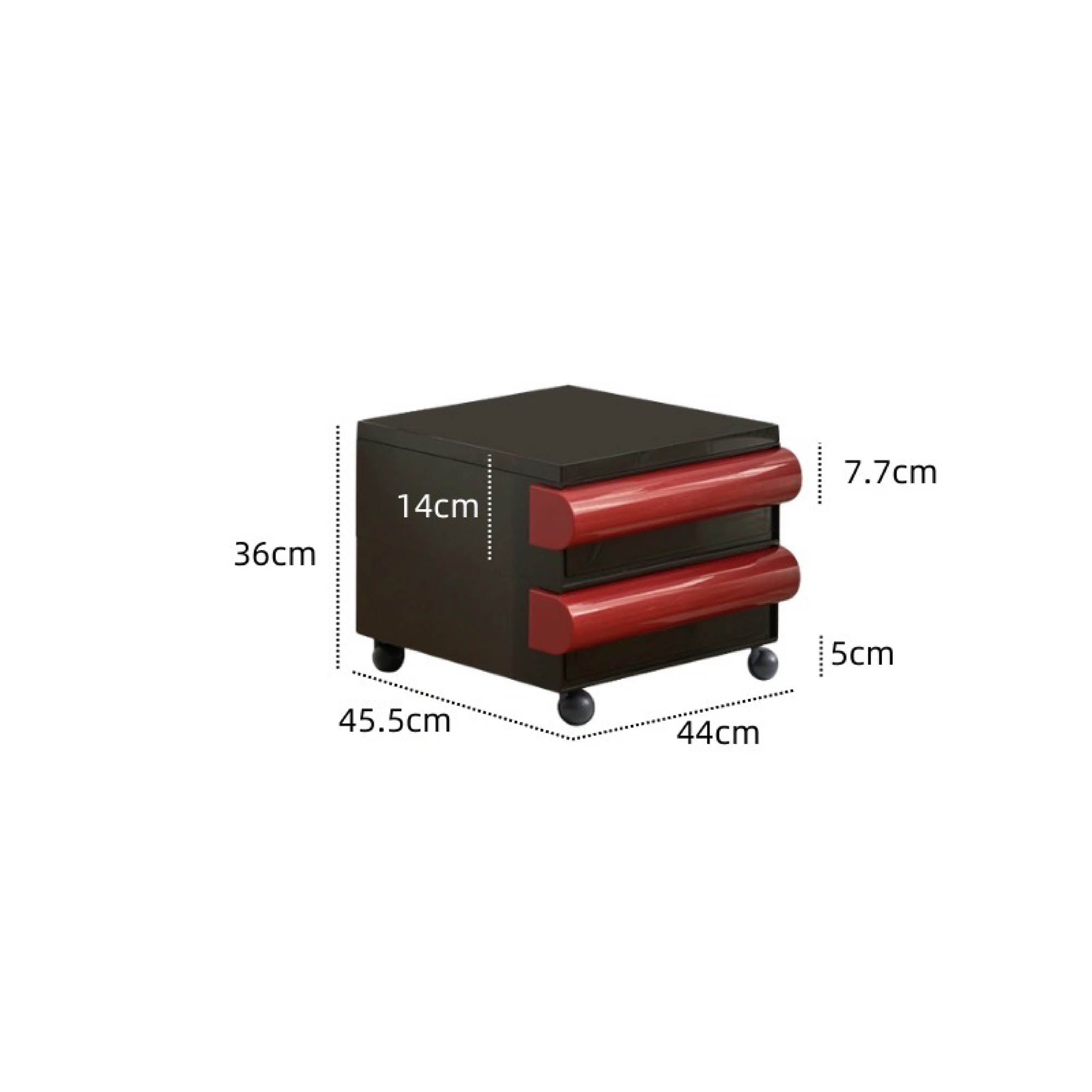 MONDO Mobile Storage Cabinet with Wheels (2 Tier)
