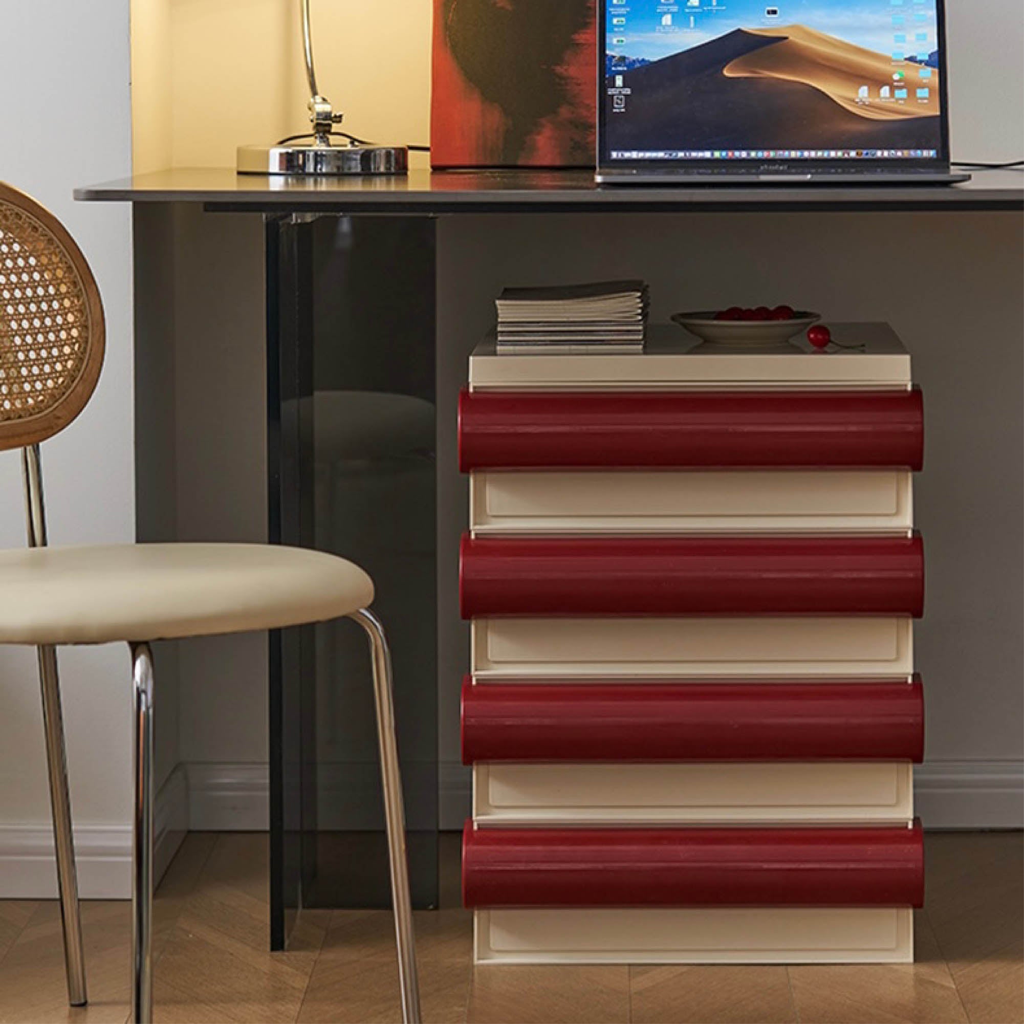 MONDO Mobile Storage Cabinet with Wheels (2 Tier)