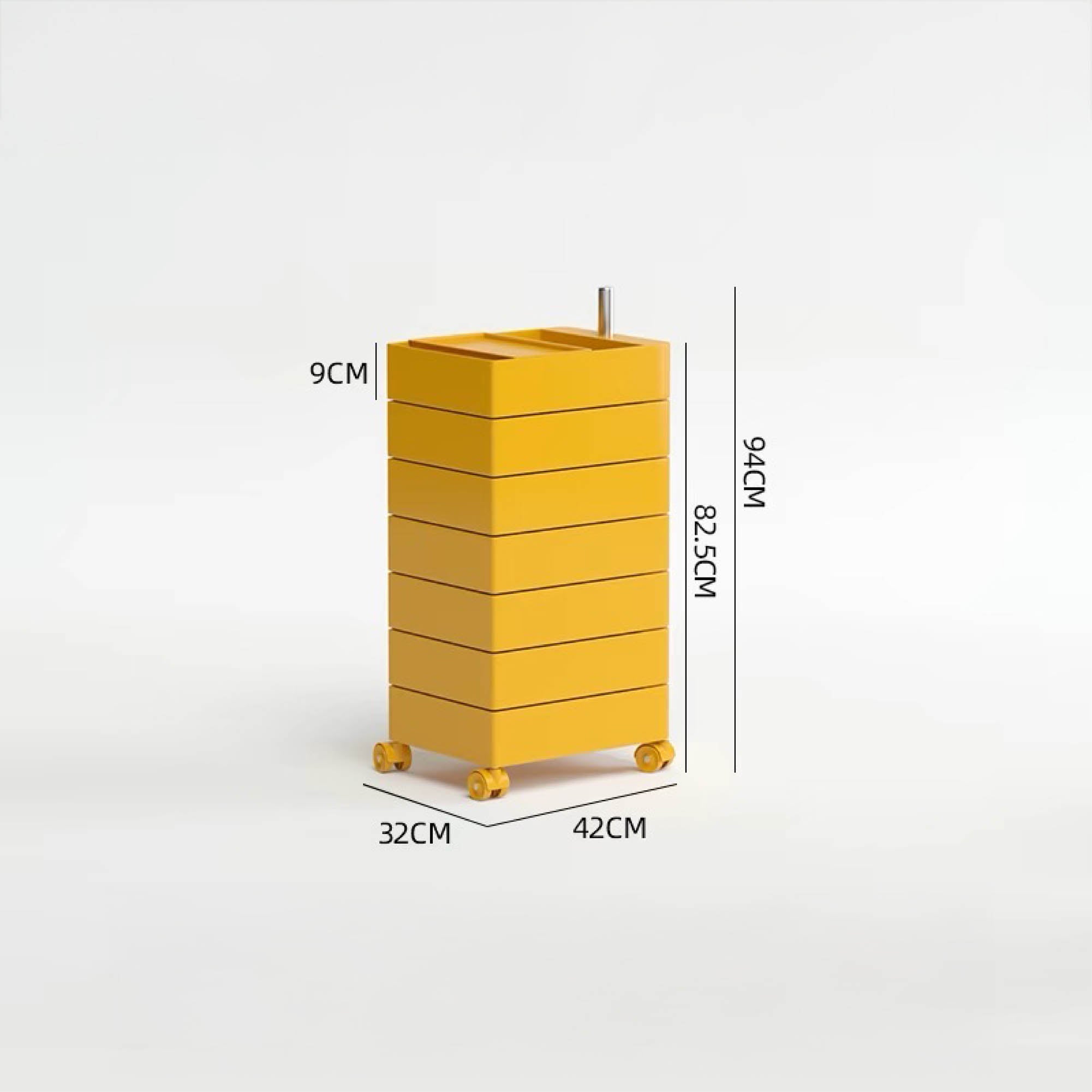 TOBI Mobile Storage Cabinet with Wheels (7 Tier)
