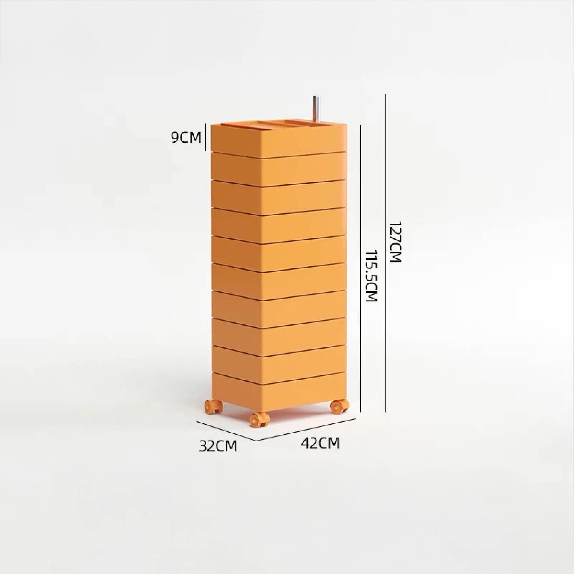 TOBI Mobile Storage Cabinet with Wheels (11 Tier)