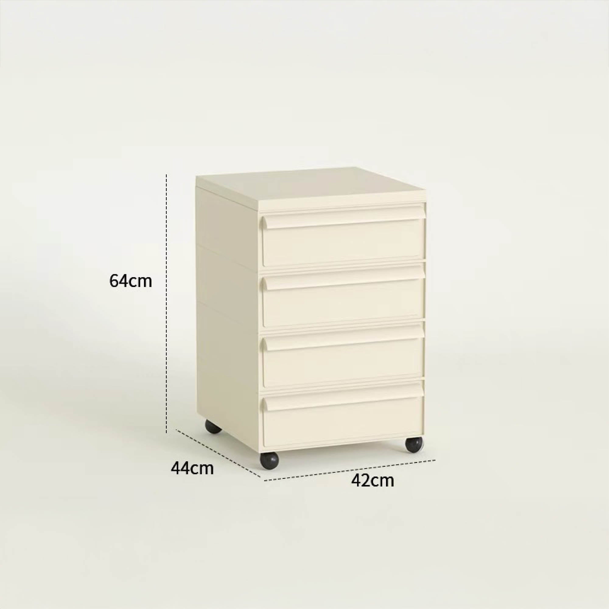 BYRON Mobile Storage Cabinet with Wheels (4 Tier)