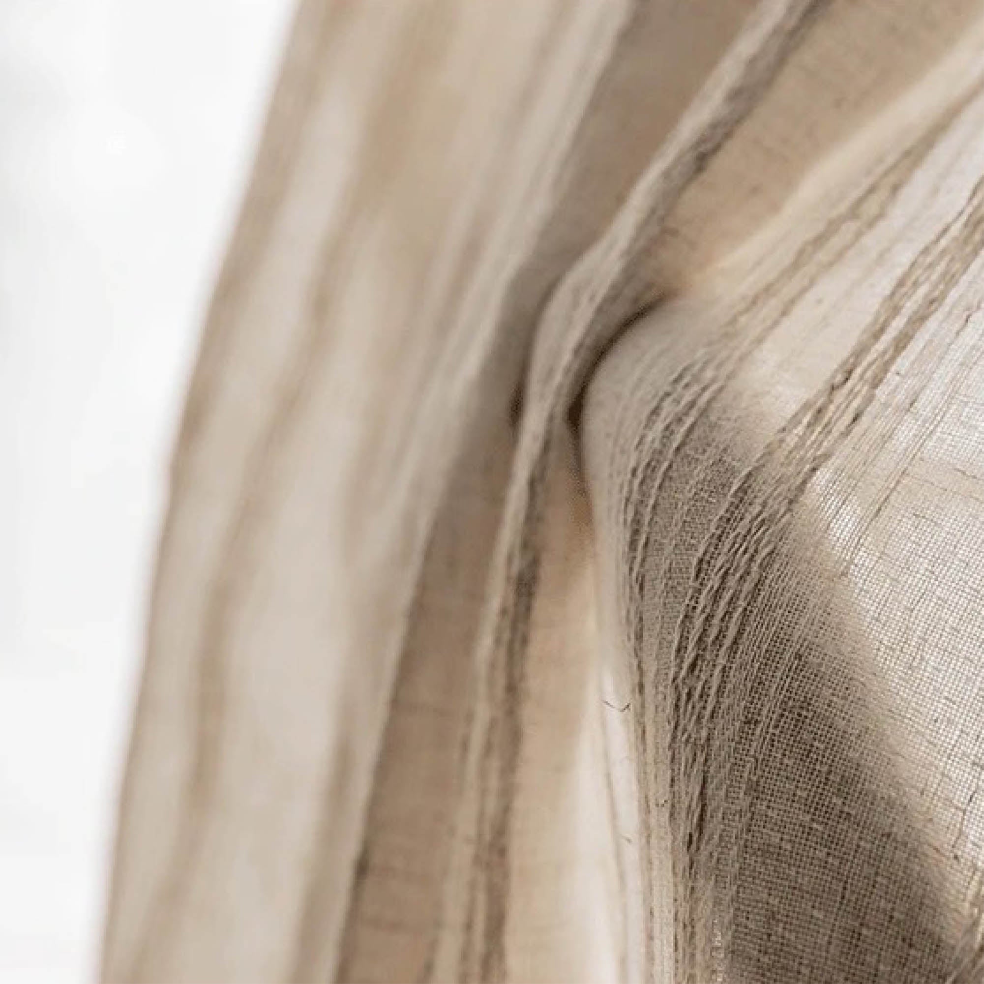 Brown Textured Sheer Curtains