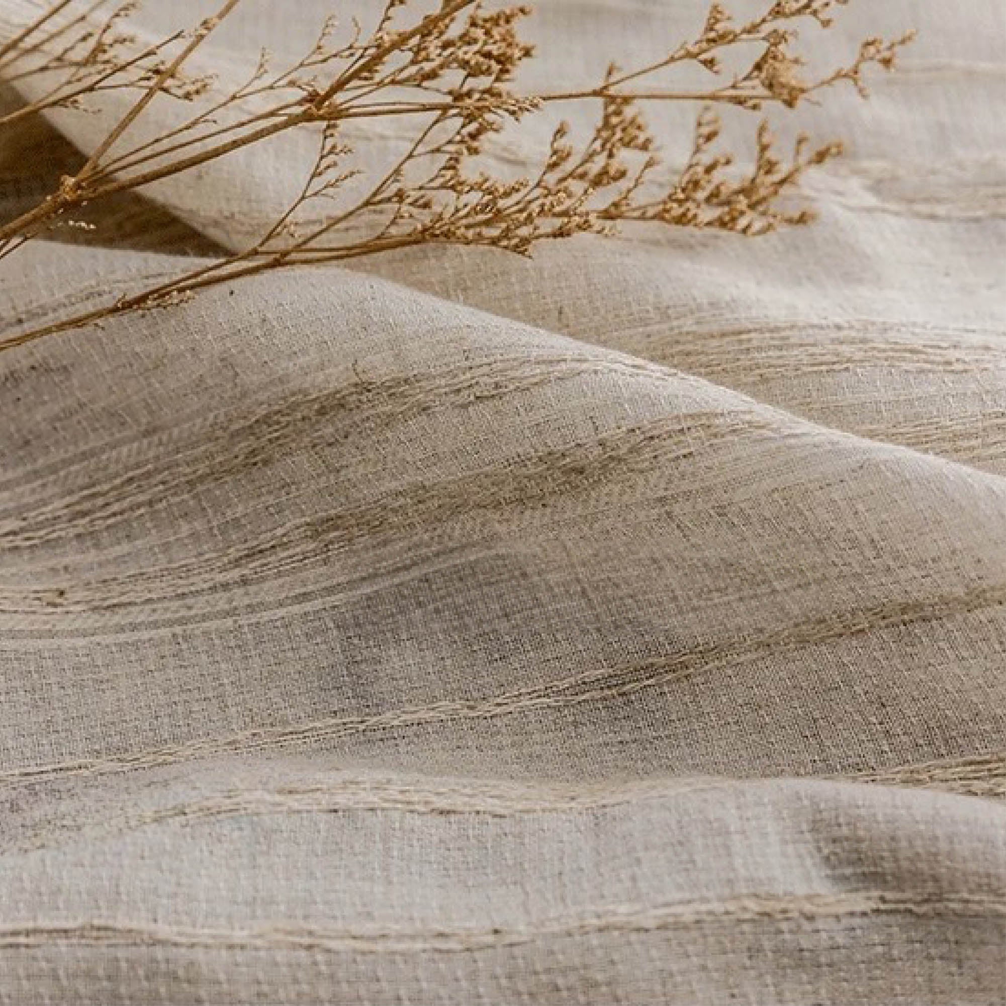 Brown Textured Sheer Curtains