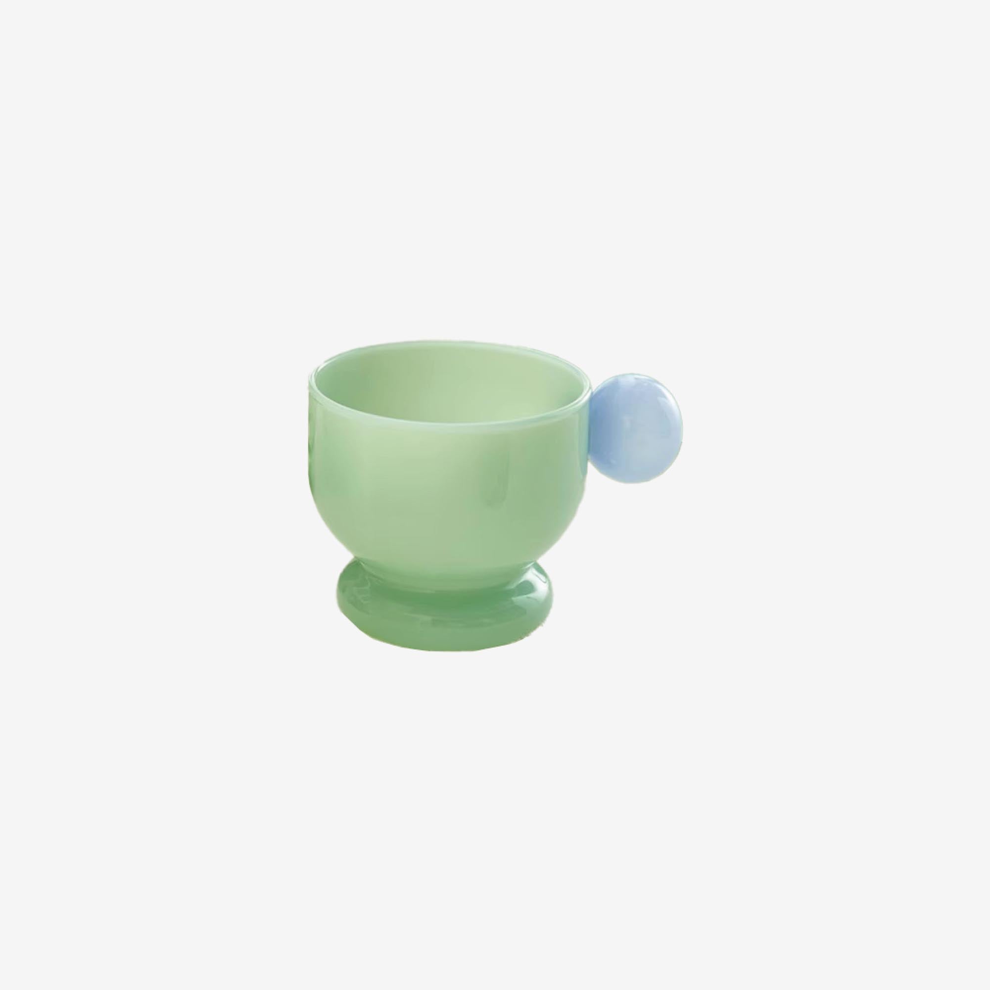 Green Glass with Bead Handle