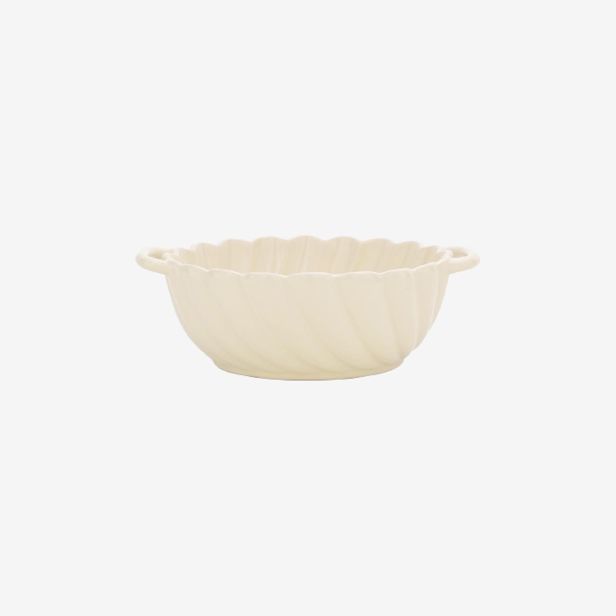 Swirl Edge Ceramic Serving Bowl
