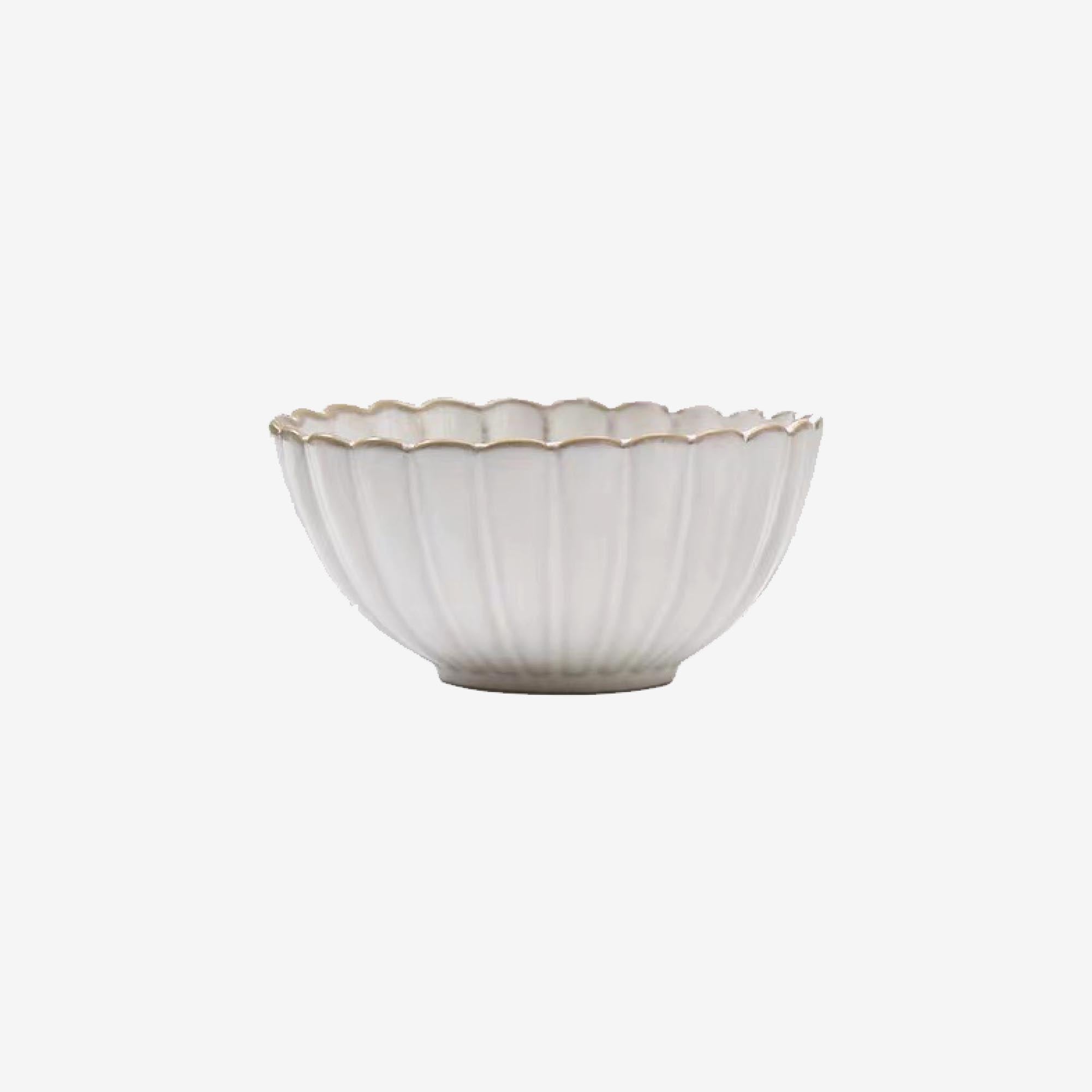 White Scallop Edge Bowl