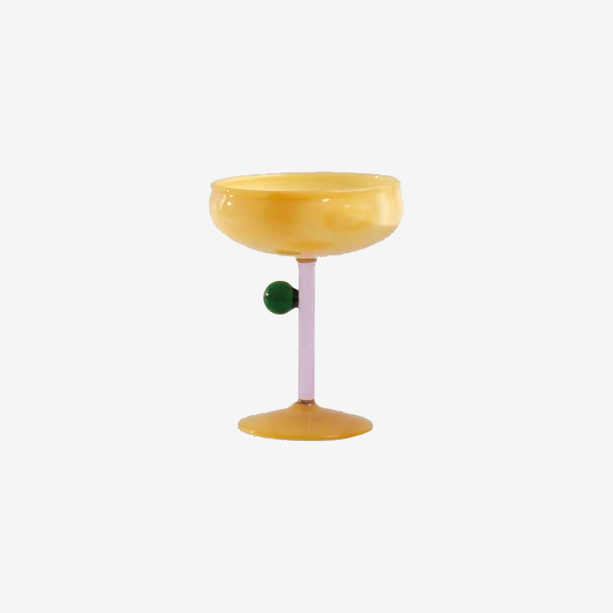 Bubble Stem Glass Cup