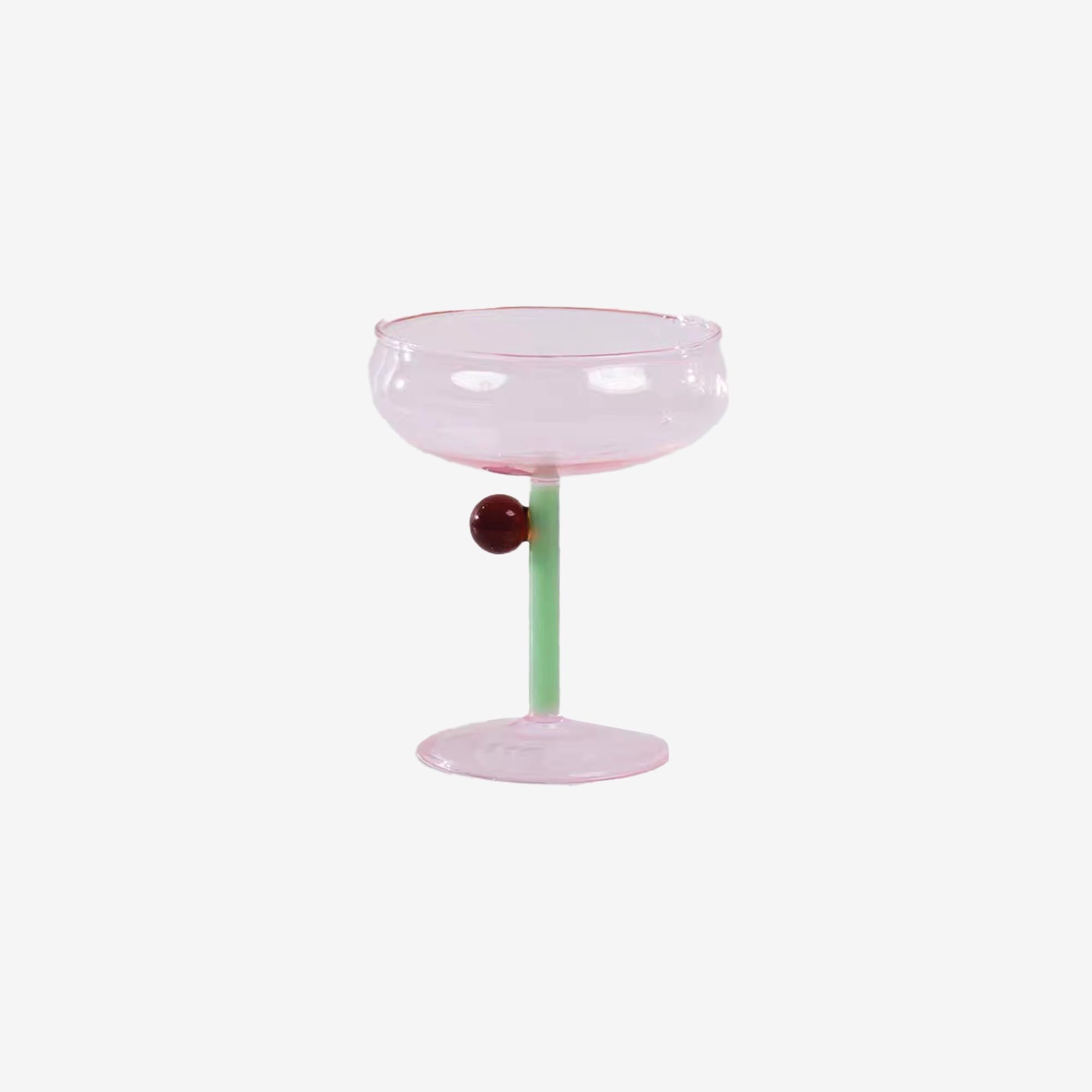 Bubble Stem Glass Cup
