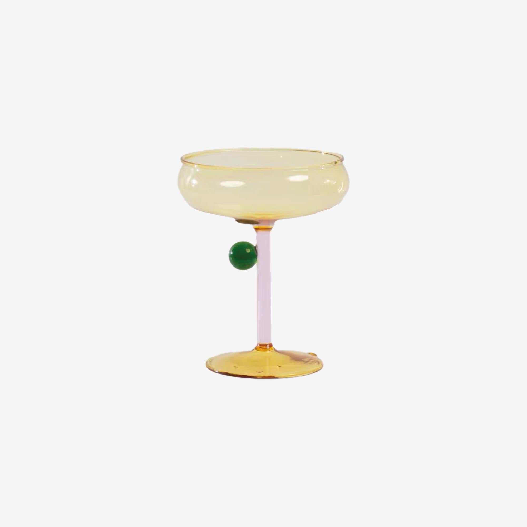 Bubble Stem Glass Cup