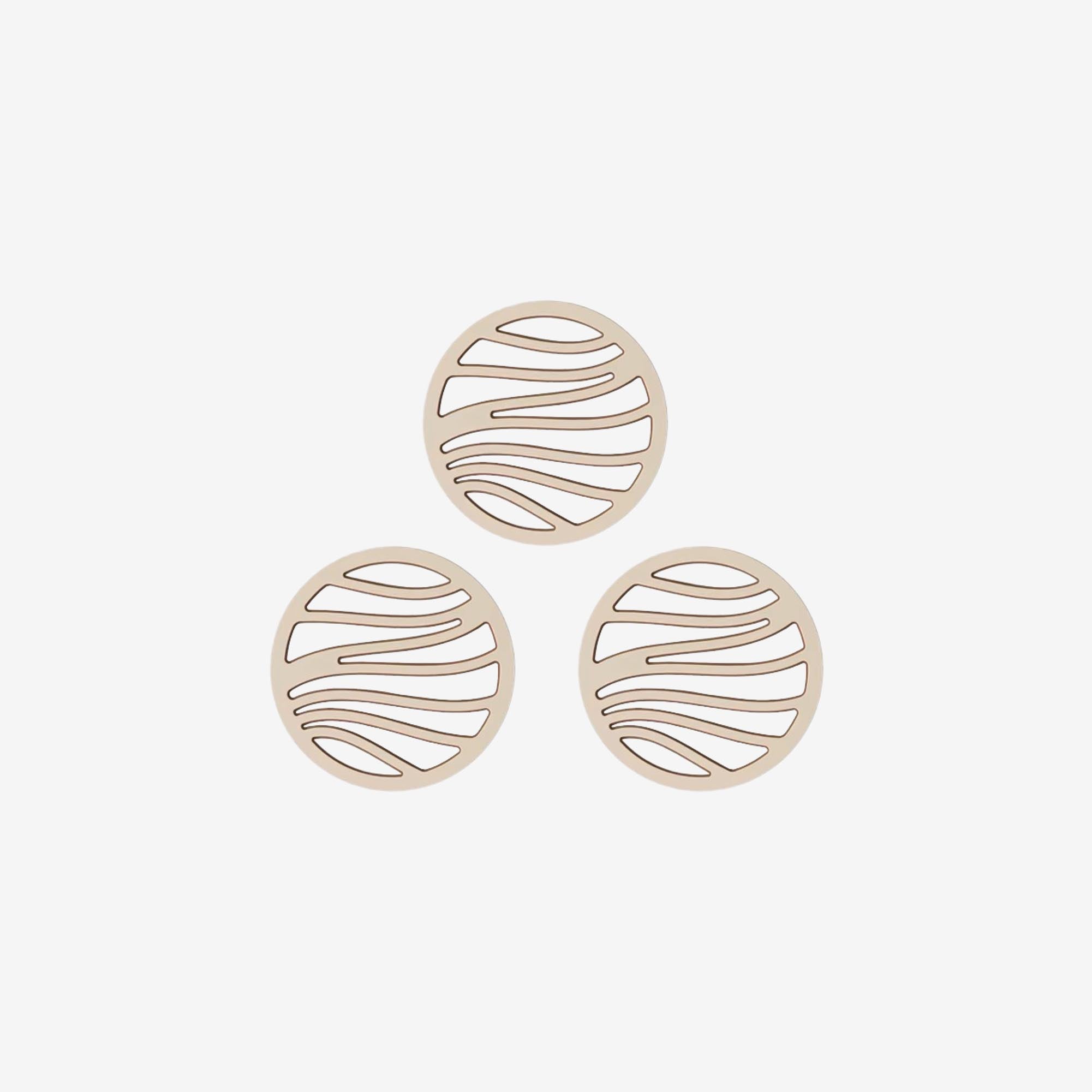 Cream Patterned Trivets (set of three)