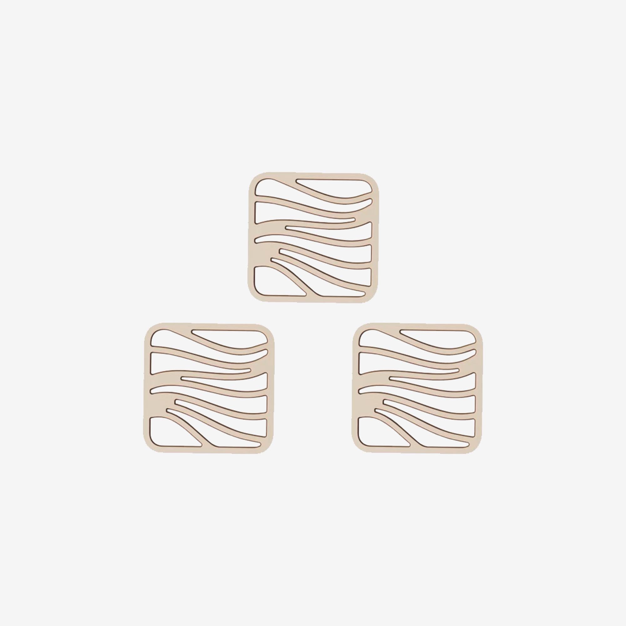 Cream Patterned Trivets (set of three)
