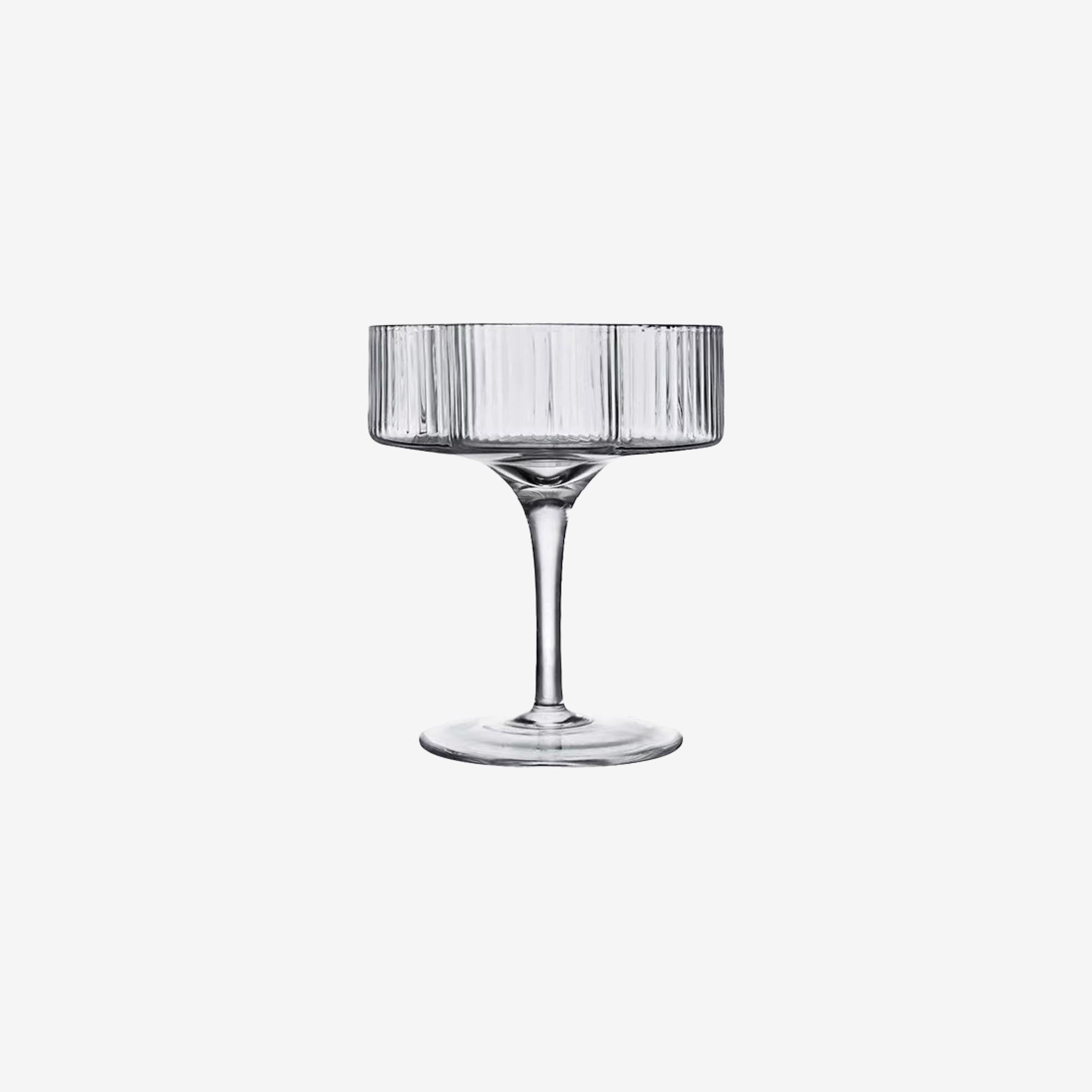 Flower Shaped Ribbed Coupe Glass