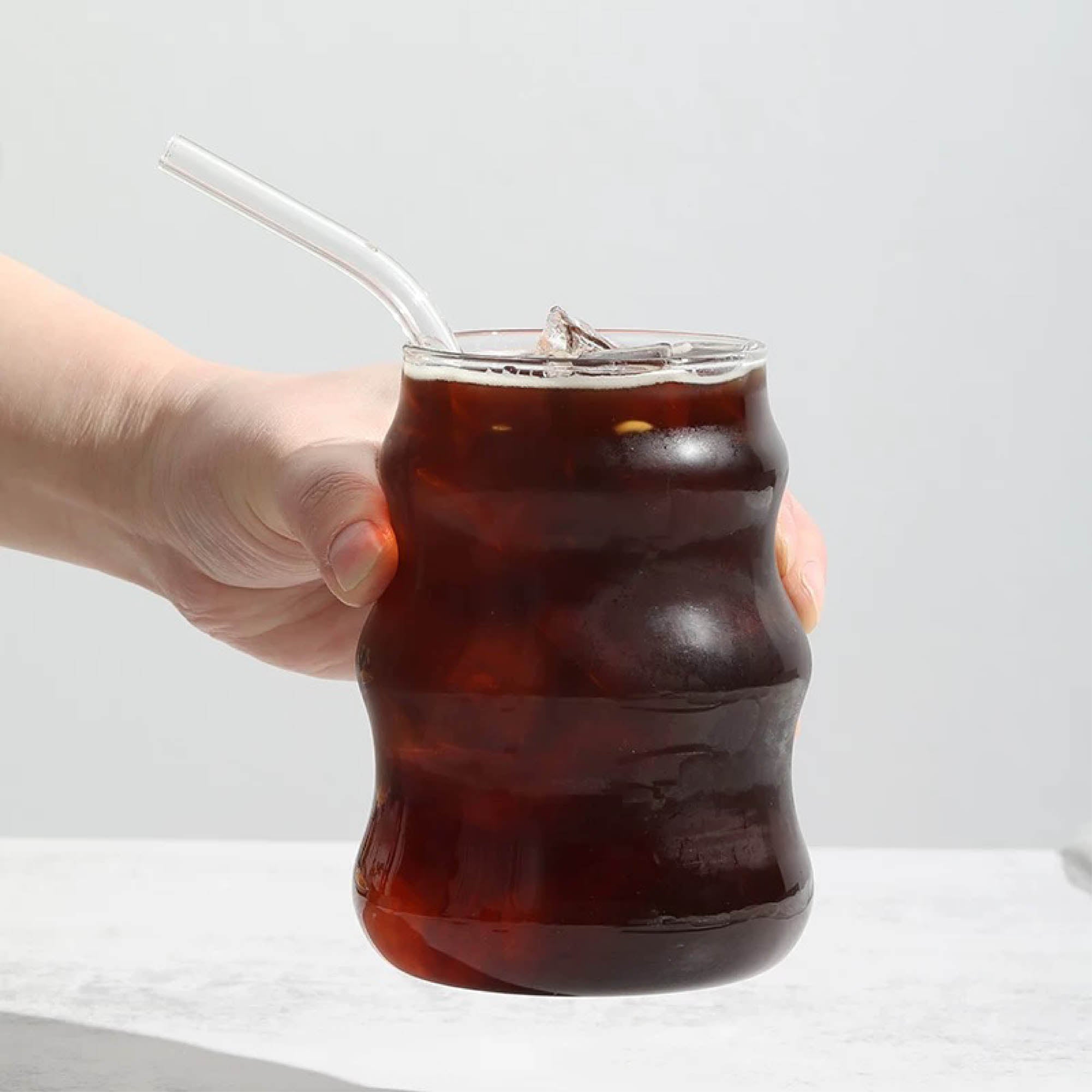 Ribbed Glass Cup (set of two)