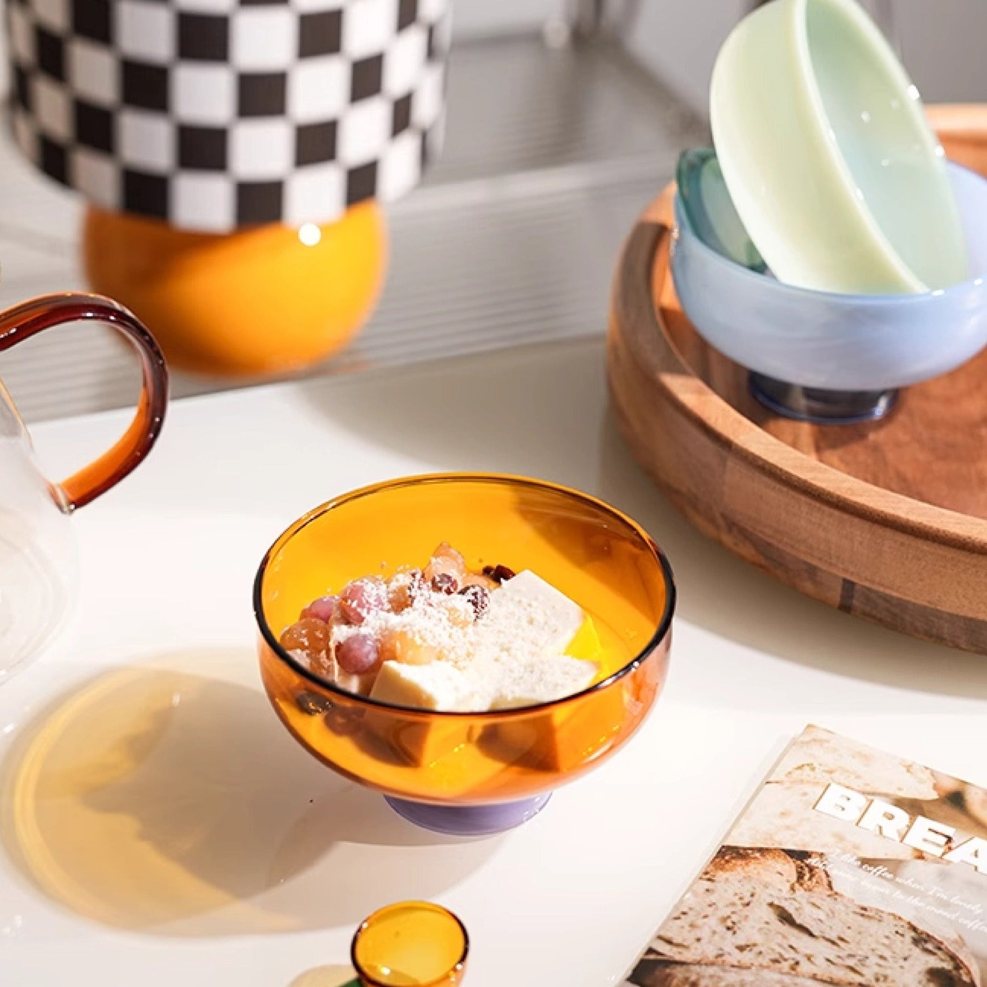 Color Glass Bowl