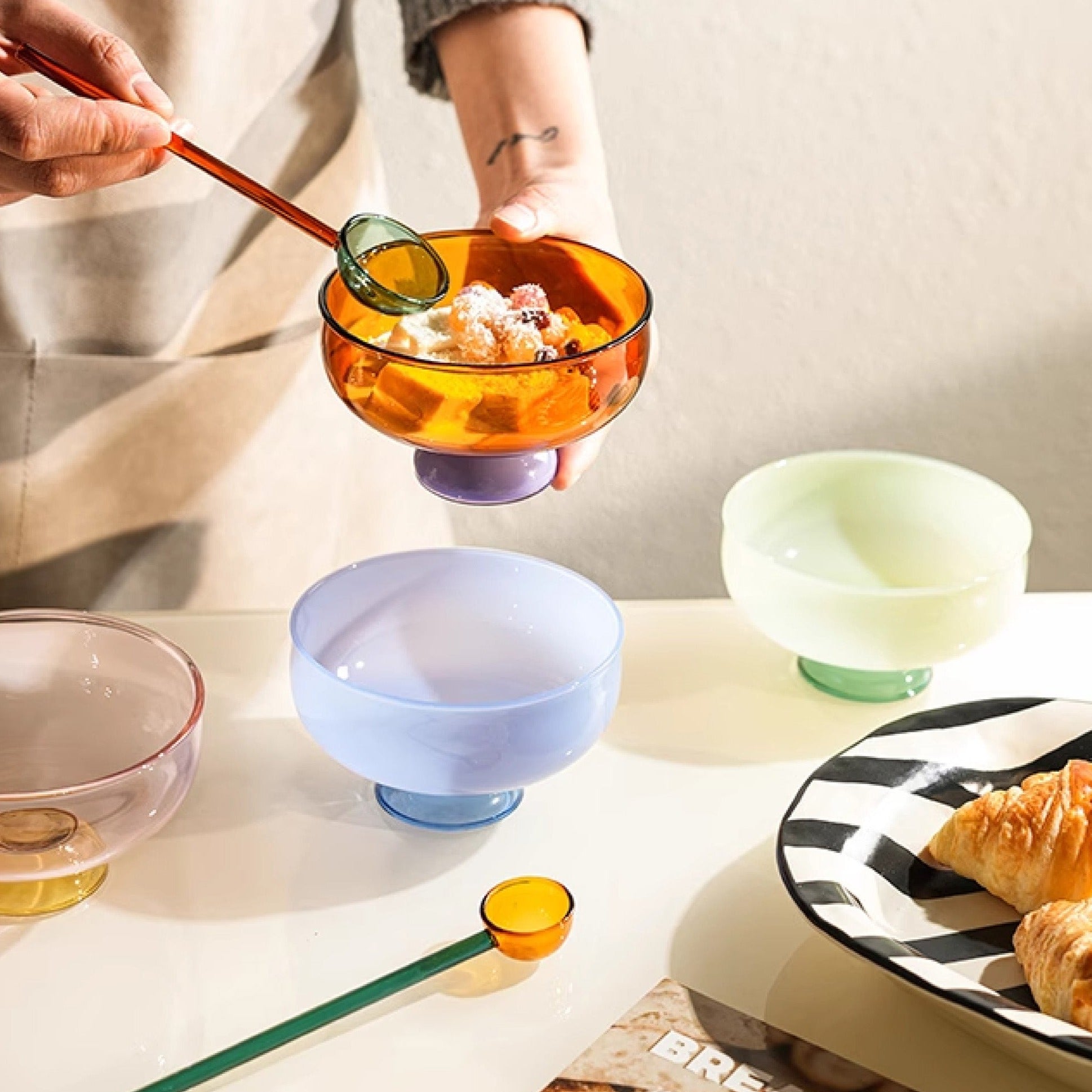 Color Glass Bowl