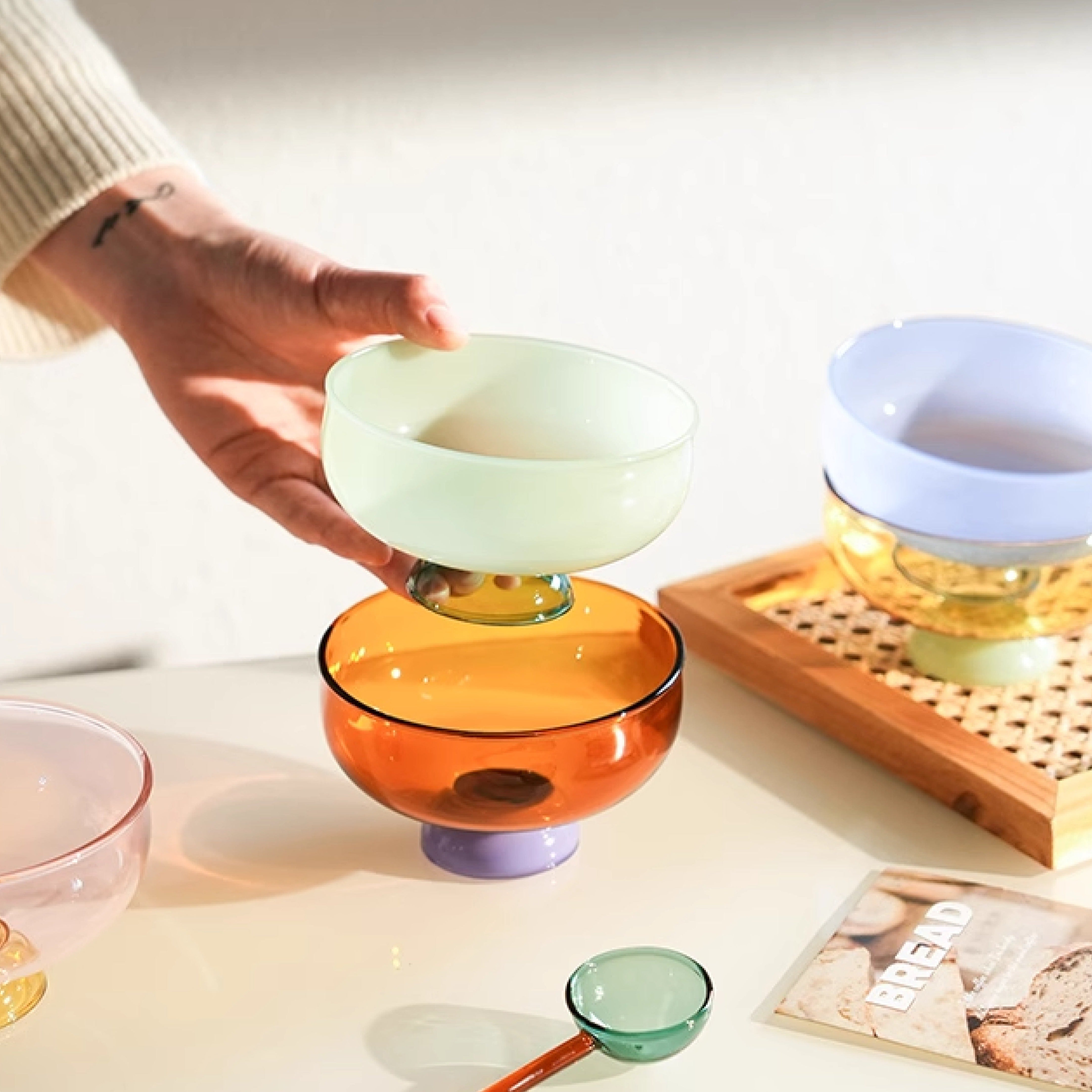 Color Glass Bowl