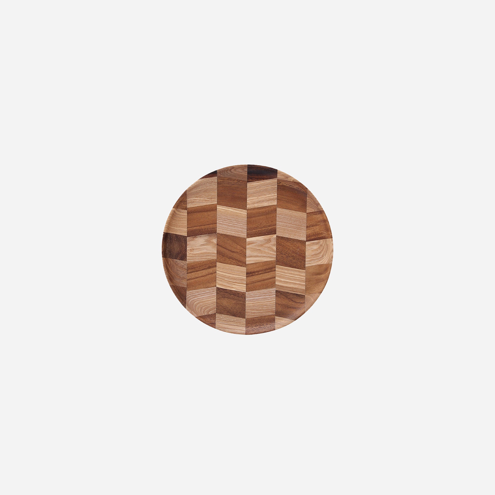 Checkered Round Tray
