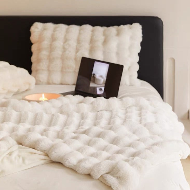 Faux Rabbit Fur Throw