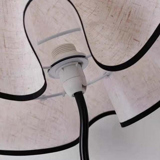 Black Fabric Squiggle Table Lamp