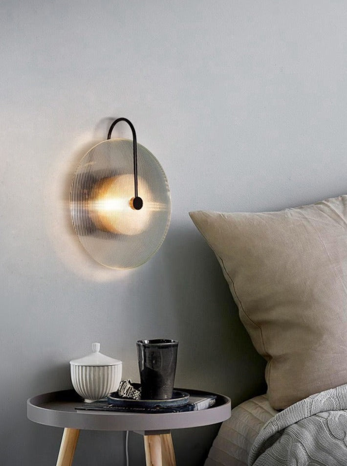 Ribbed Compass Wall Light