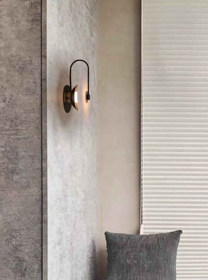 Marble Compass Wall Light with Black Detailing