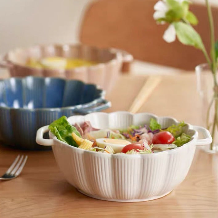 Scallop Edge Serving Bowl