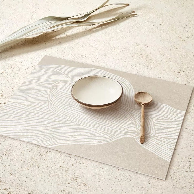 Beige Abstract Print Placemat