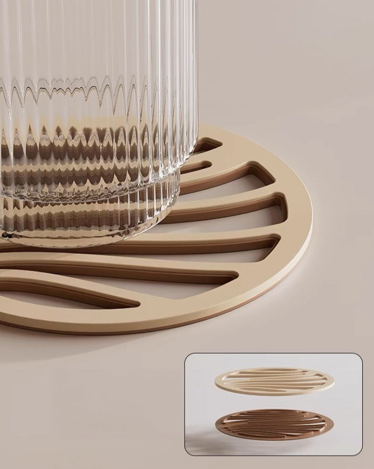 Cream Patterned Trivets (set of three)
