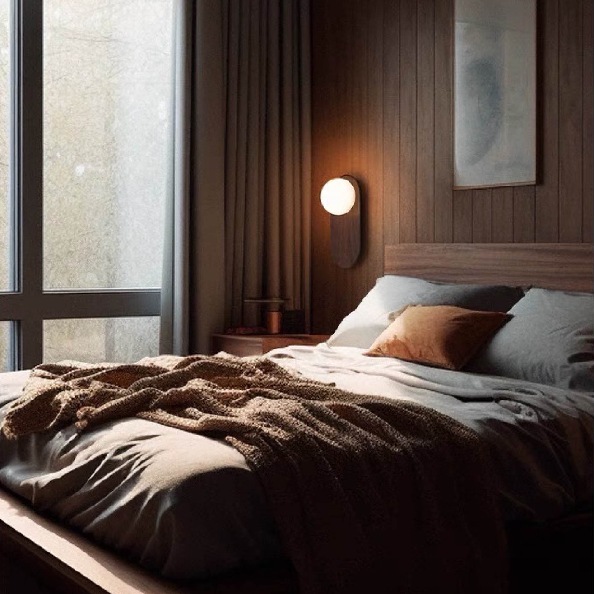 VANSE Wood Wall Light
