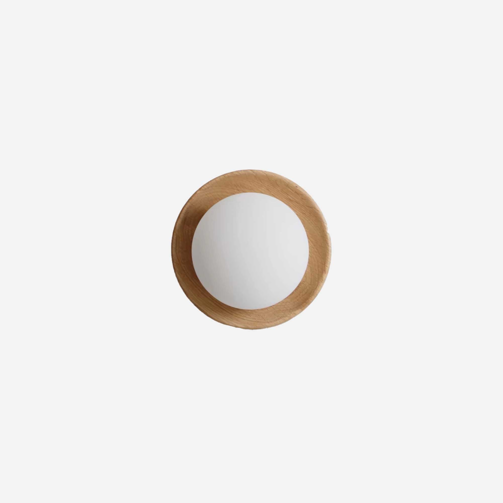Round Wood Wall Sconce