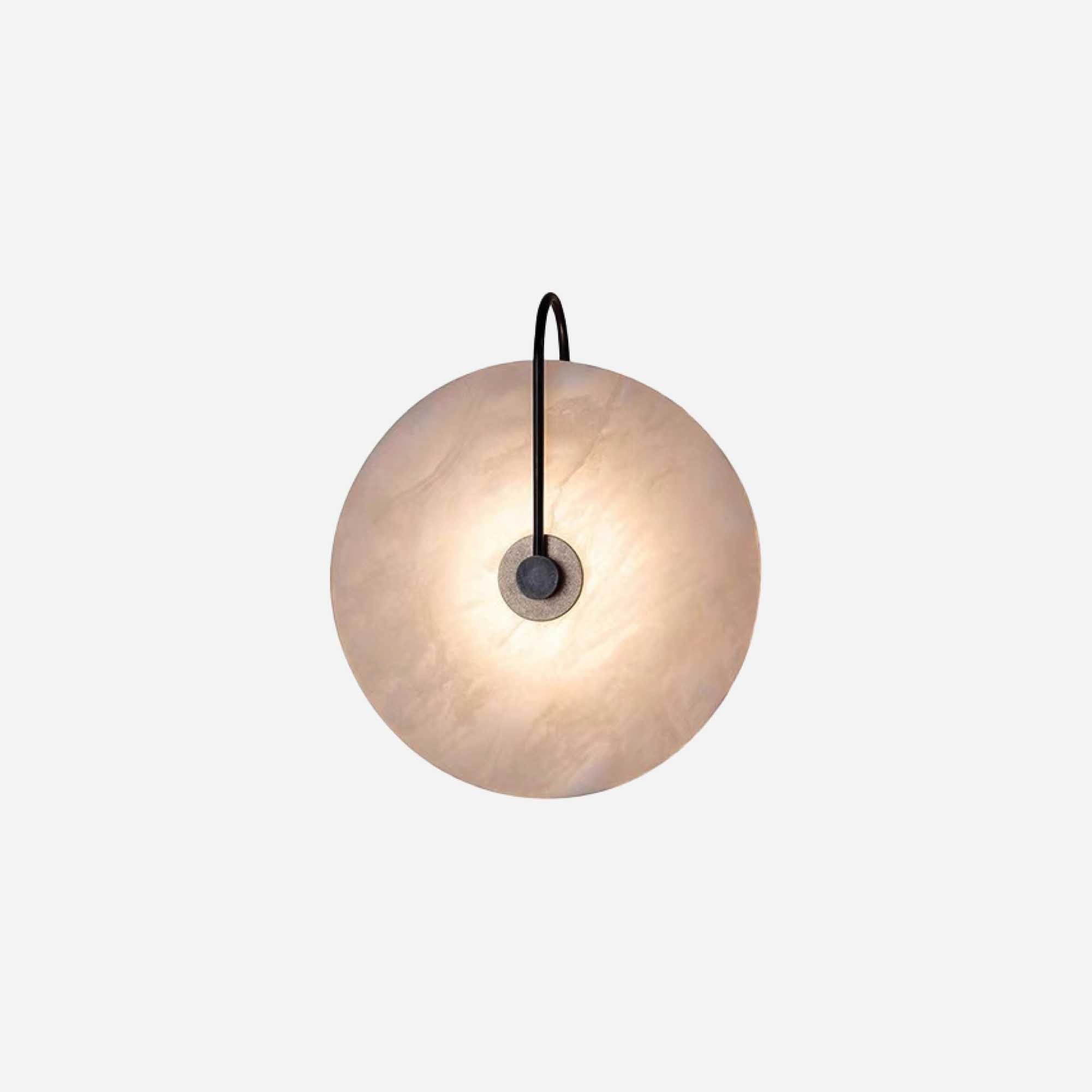 Marble Compass Wall Light with Black Detailing