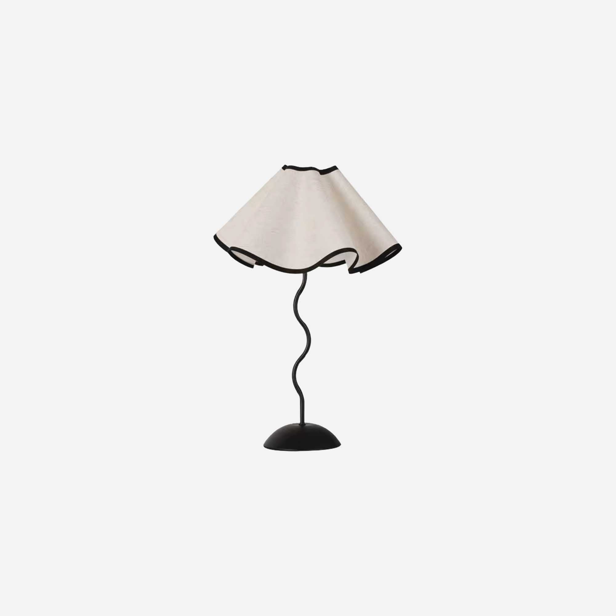 Black Fabric Squiggle Table Lamp