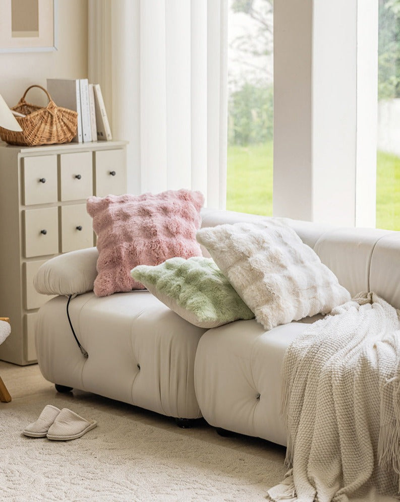 Faux Rabbit Fur Cushion Cover
