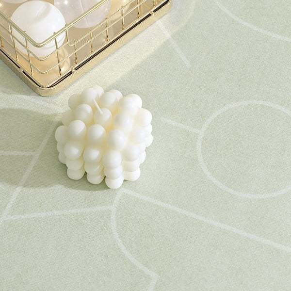 Mint Green Abstract Pattern Rug