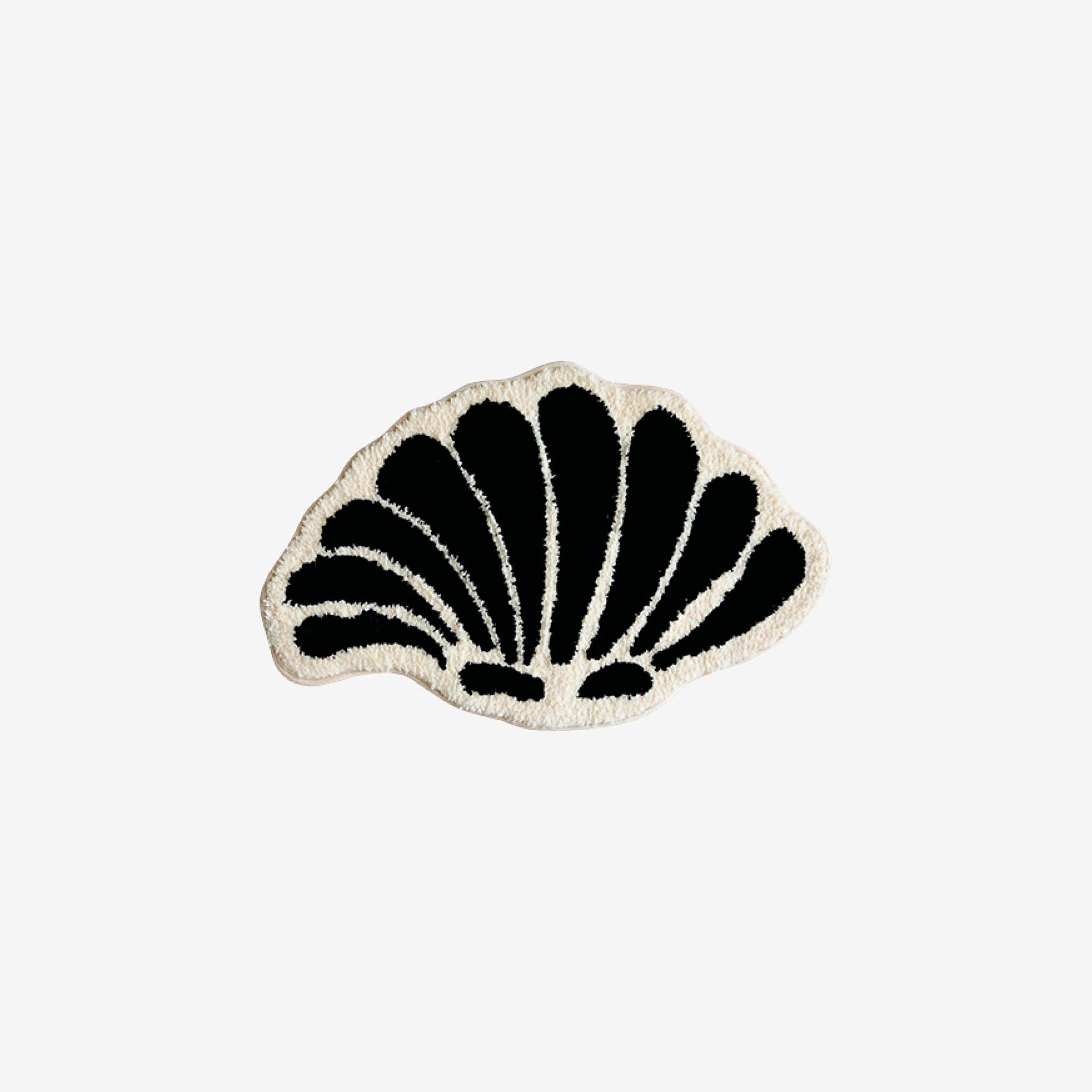 Black and Beige Seashell Rug