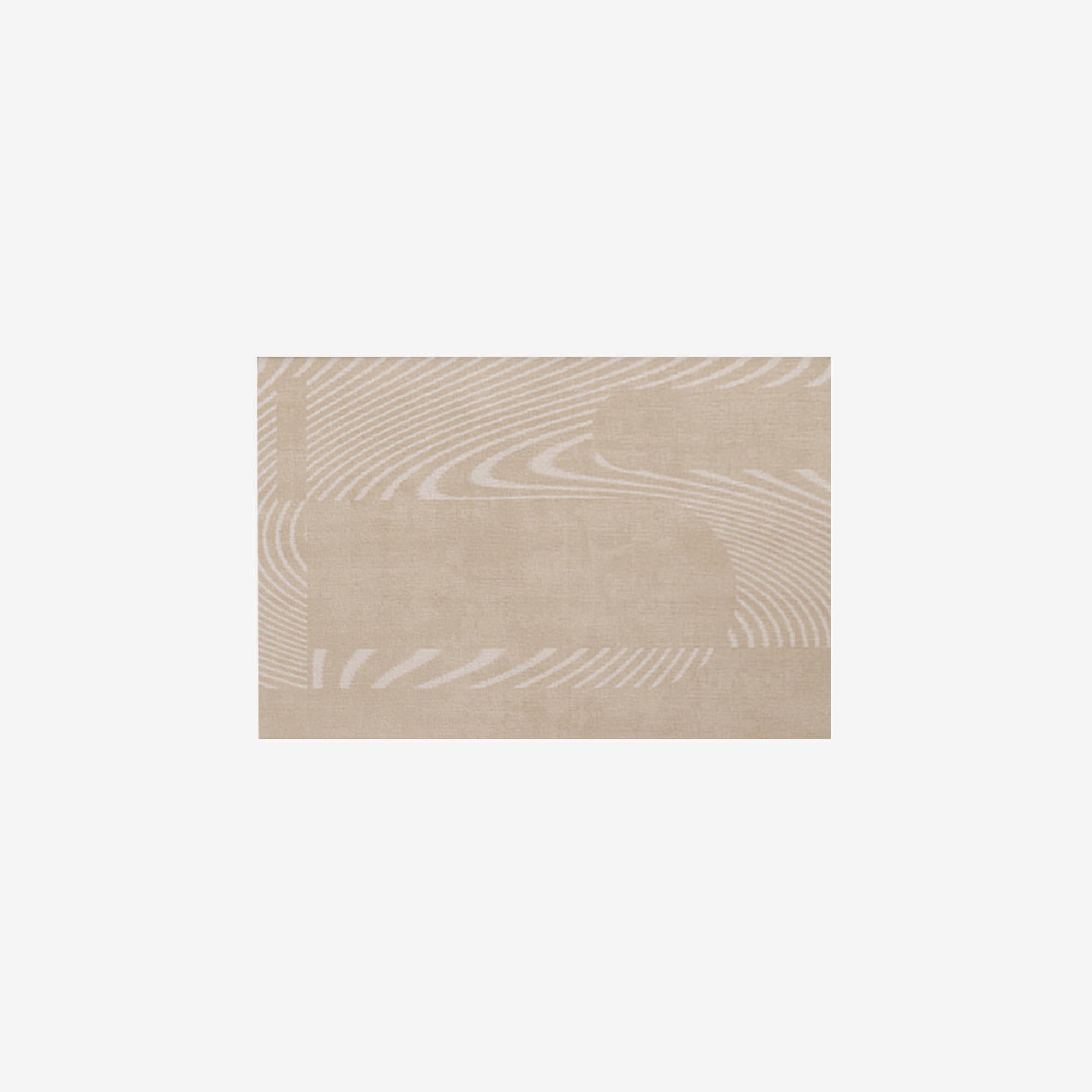 Beige Graphic Bath Mat