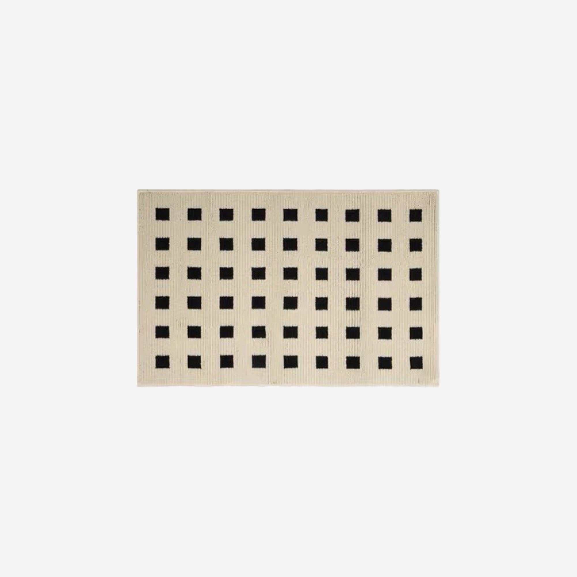 Beige Dotted Square Rug
