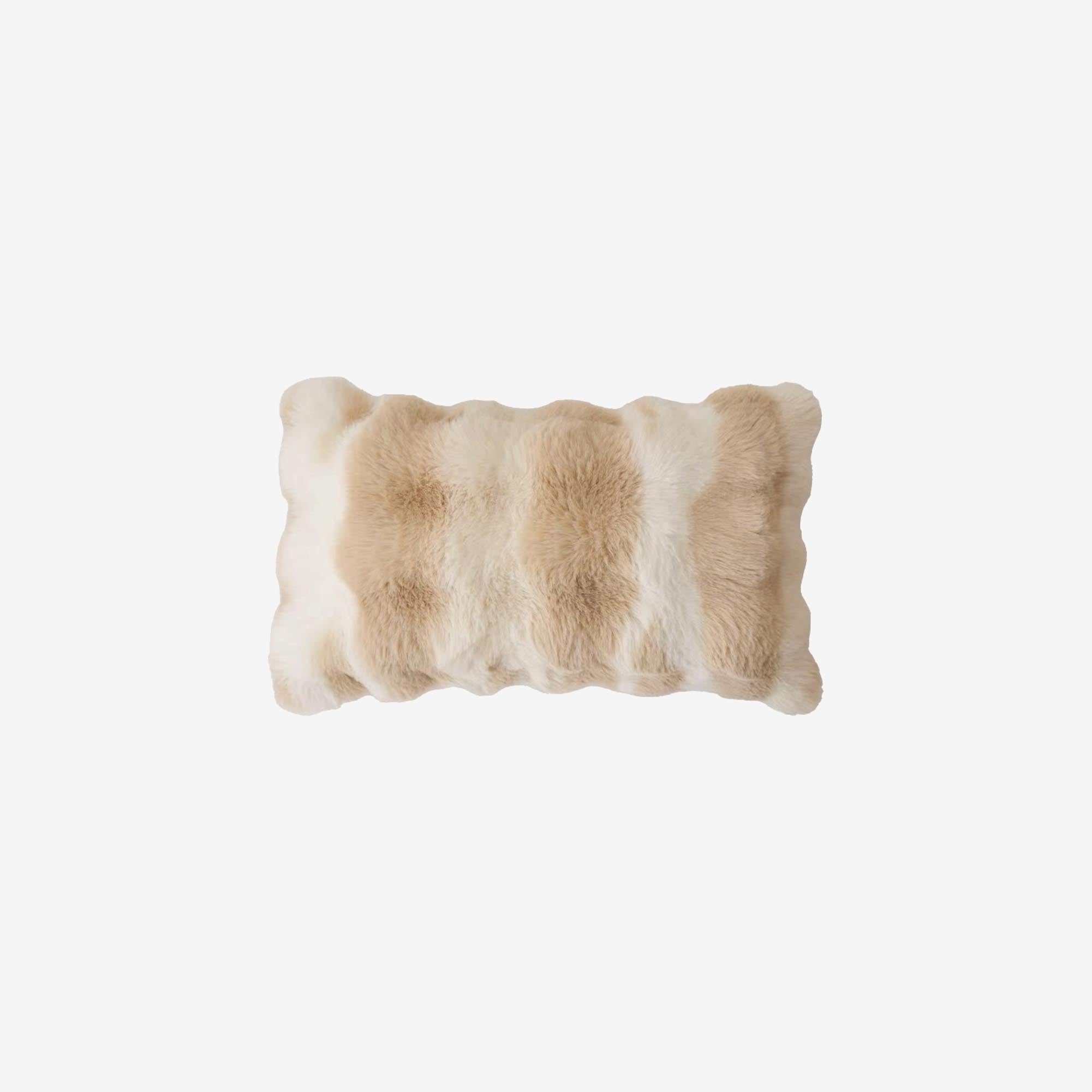 Gradient Faux Rabbit Fur Cushion Cover