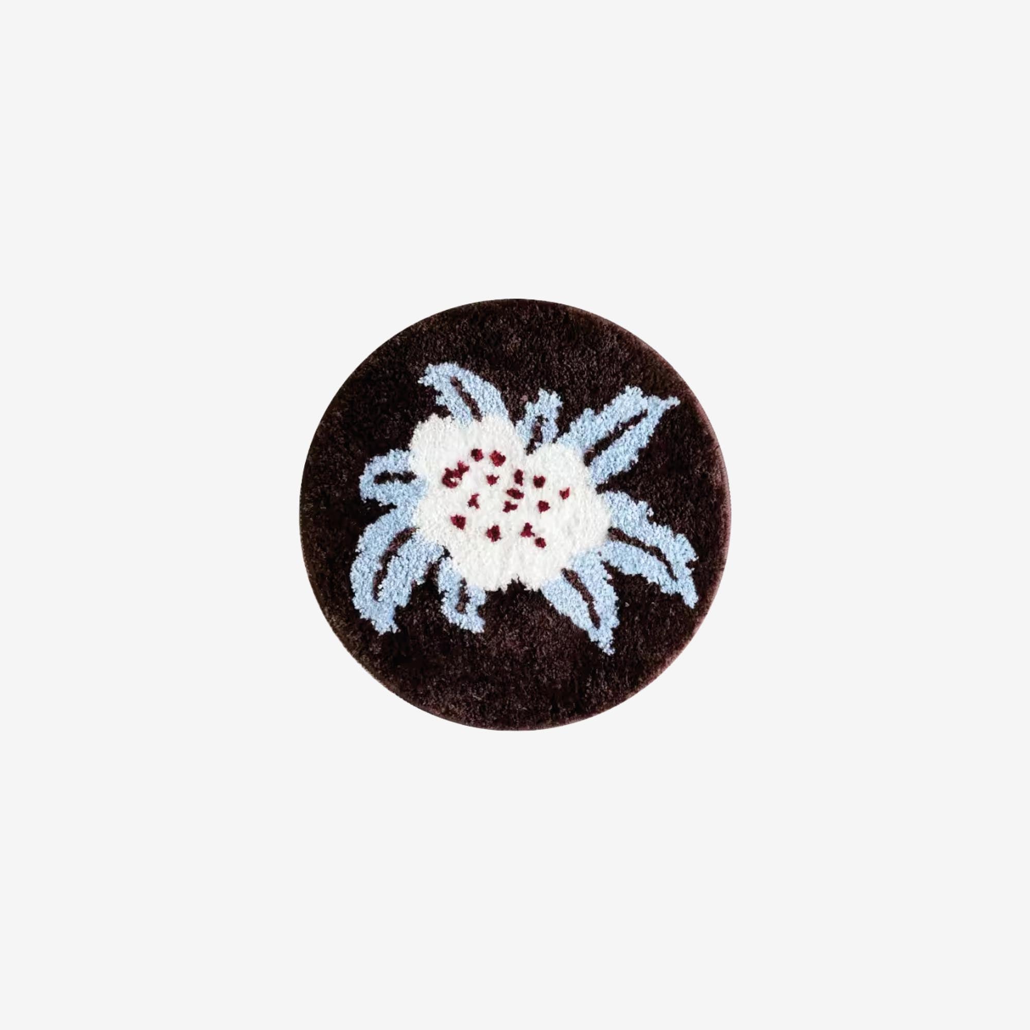 Floral Brown Seat Cushion