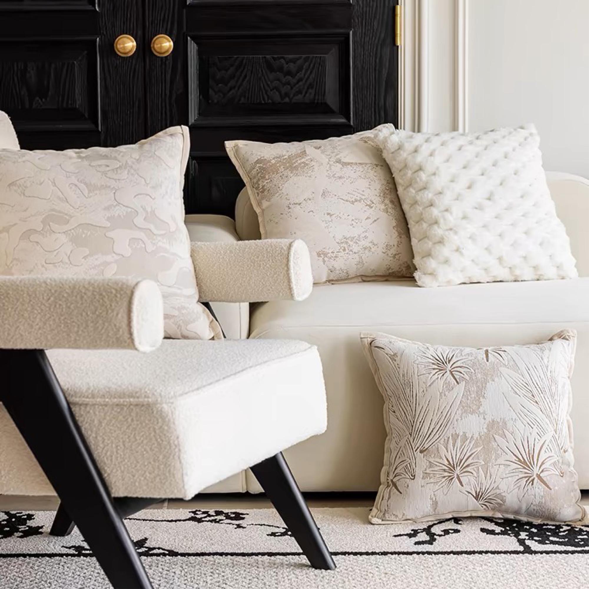 Blotch Embroidered Cushion Cover