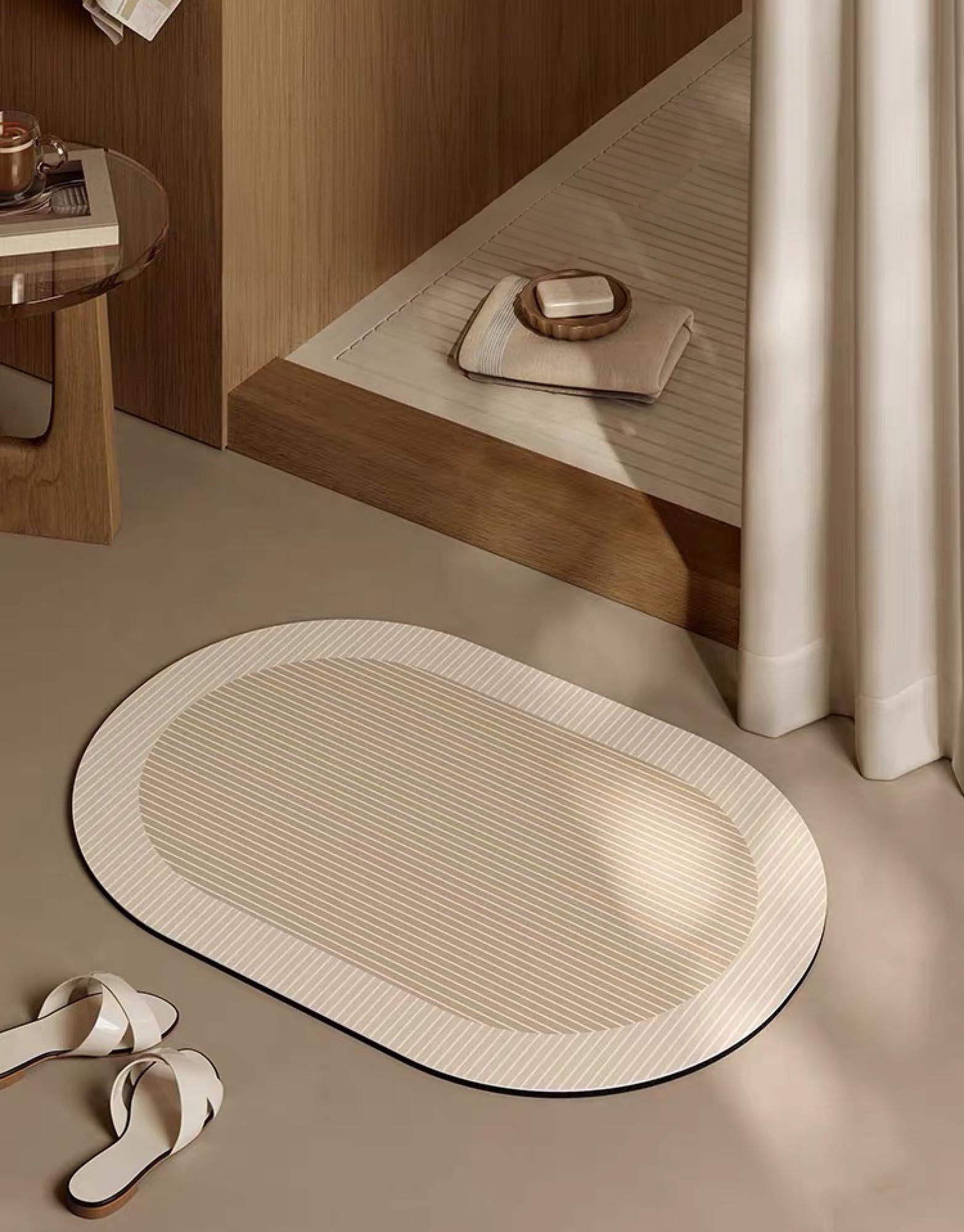 OVL Striped Bathroom Mat